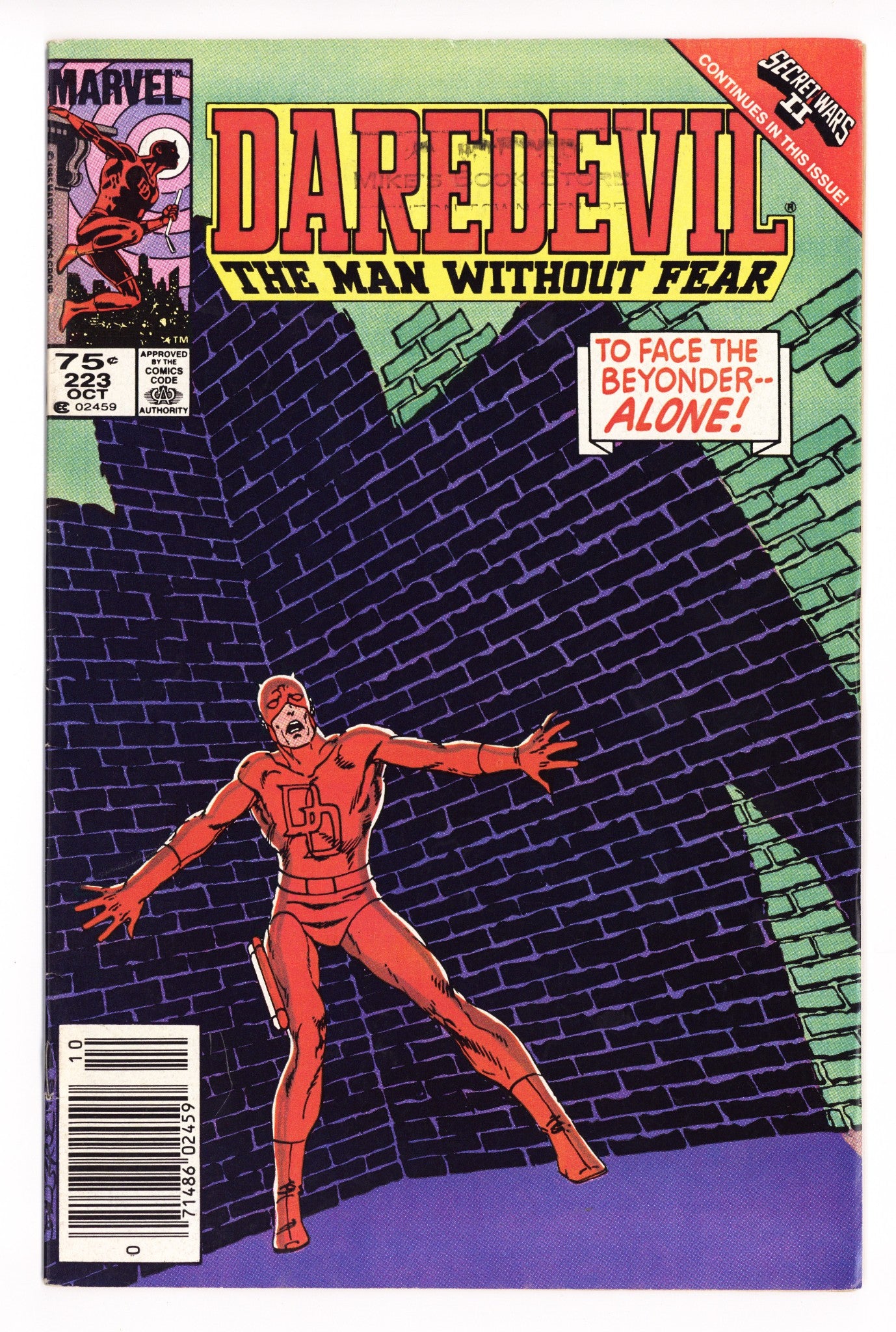 Daredevil Vol 1 223 Mid Grade (1985) Canadian Price Variant 