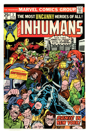 The Inhumans Vol 1 3 NM- (9.2) (1976)