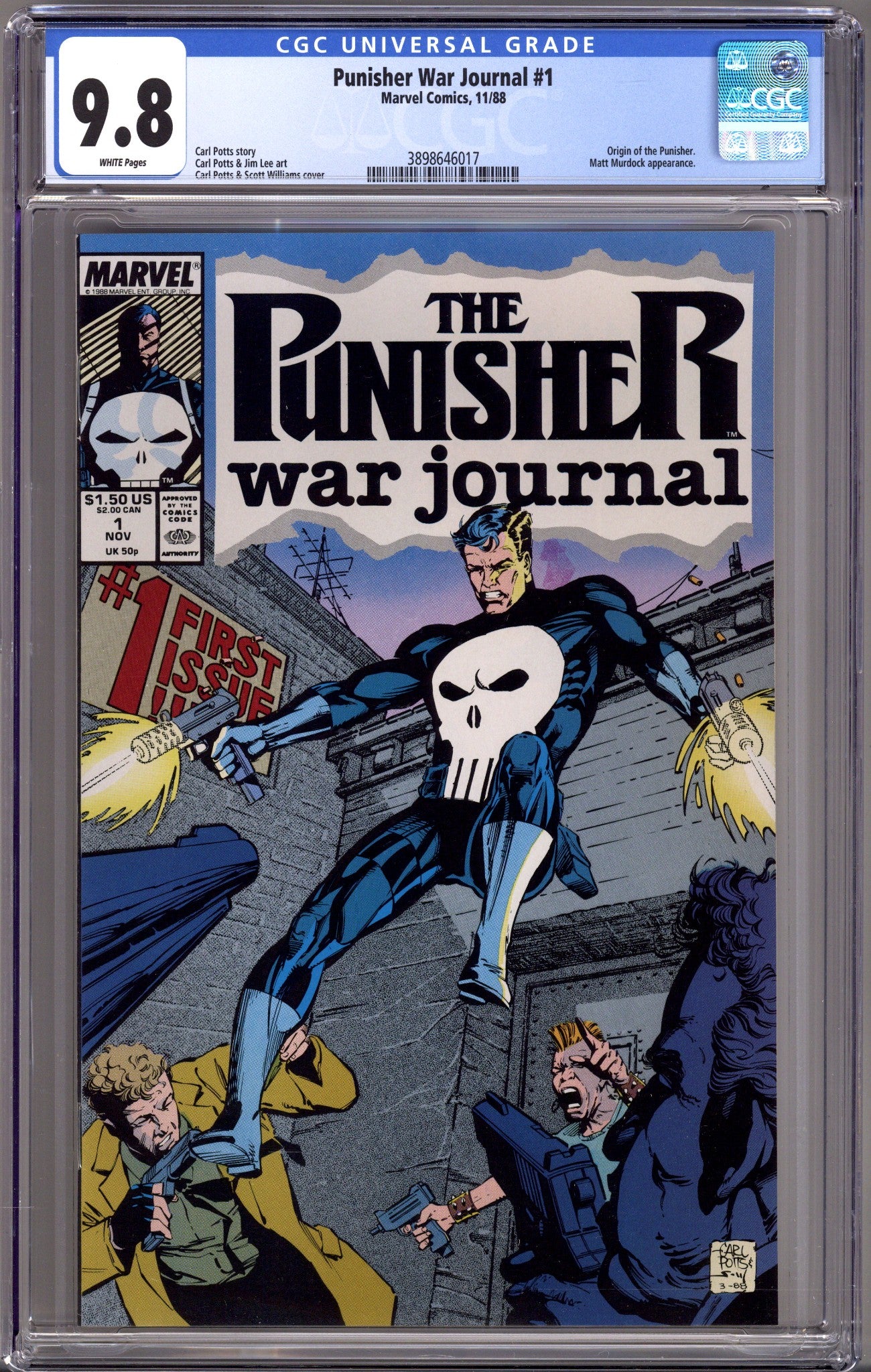 The Punisher War Journal Vol 1 1 CGC 9.8 (NM/M) (1988) 
