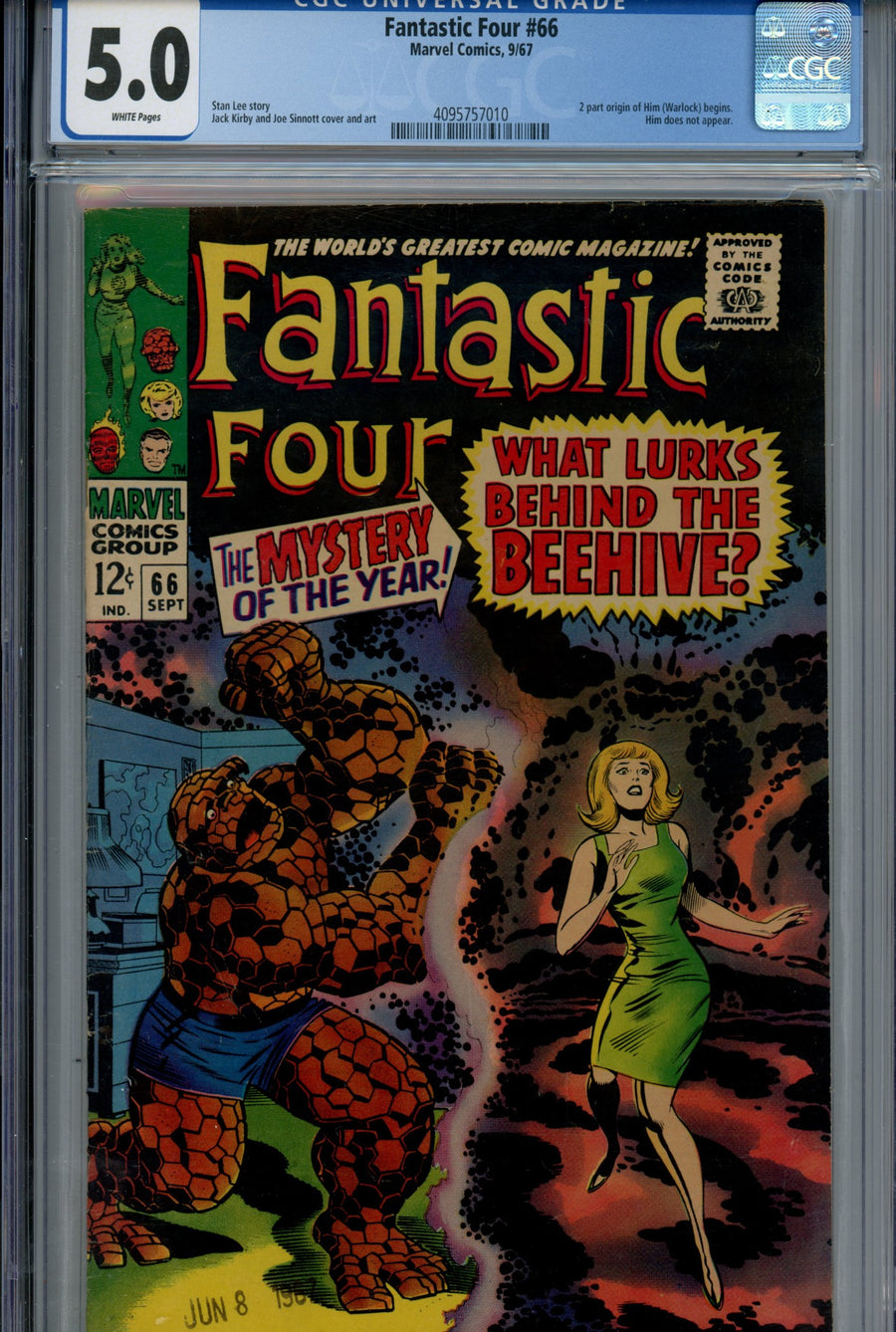 Fantastic Four Vol 1 66 CGC 5.0 (VG/FN)  (1967)  