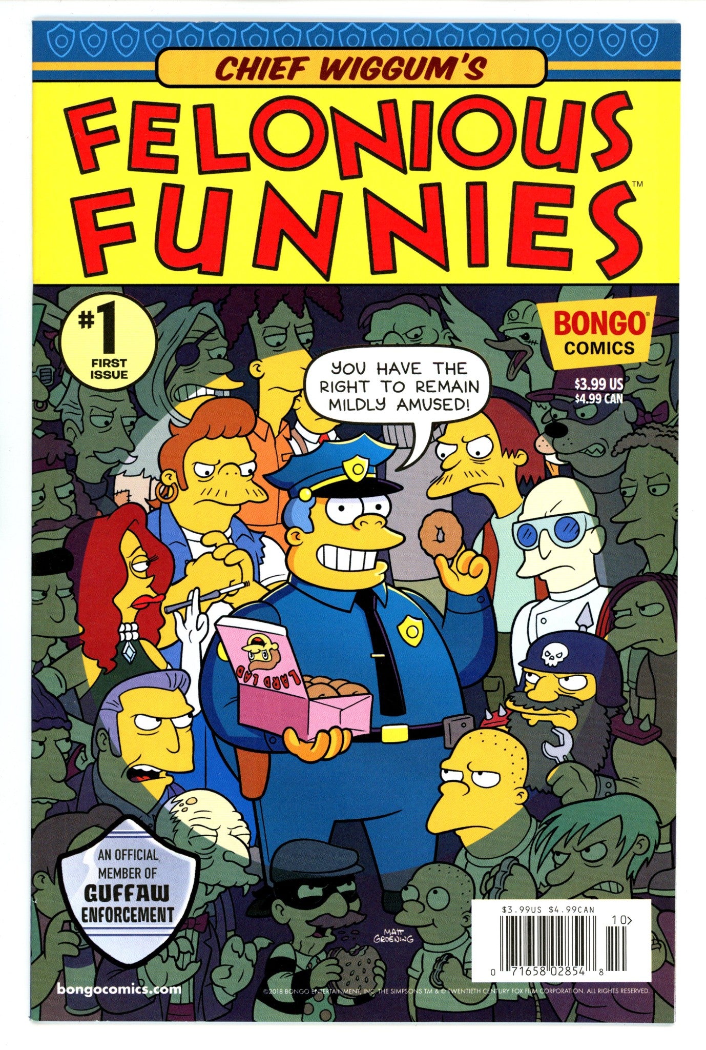 Simpsons One-Shot Wonders: Chief Wiggum's Felonius Funnies [nn] VF/NM (9.0) (2018) Newsstand 
