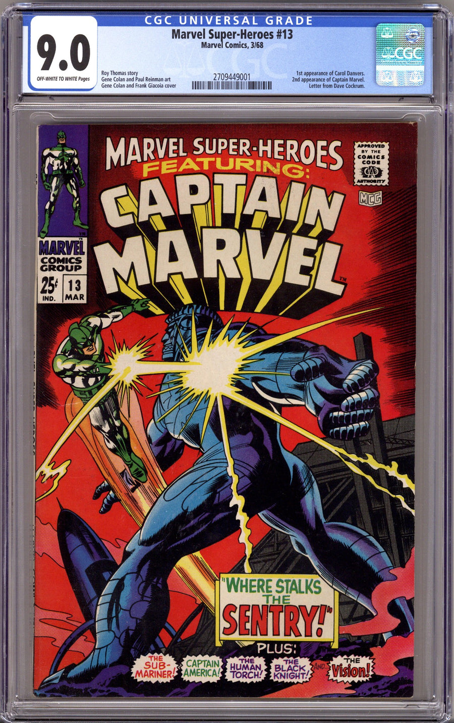 Marvel Super-Heroes Vol 1 13 CGC 9.0 (VF/NM) (1968)