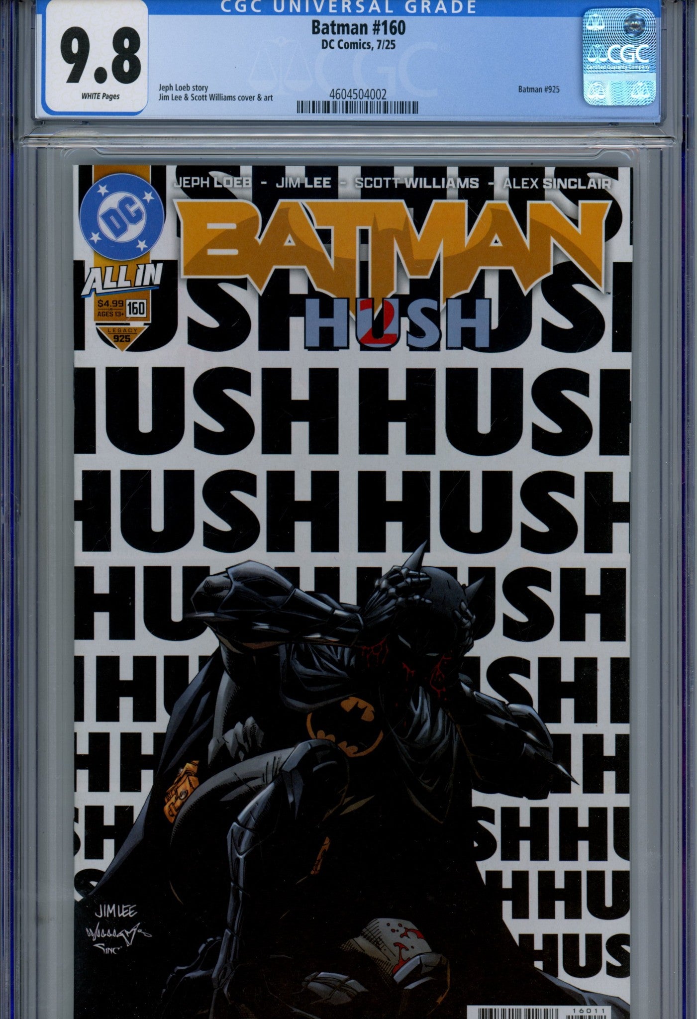 Batman Vol 3 160 CGC 9.8 (NM/M) (2025) 