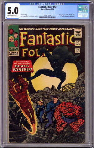Fantastic Four Vol 1 52 CGC 5.0 (VG/FN) (1966)