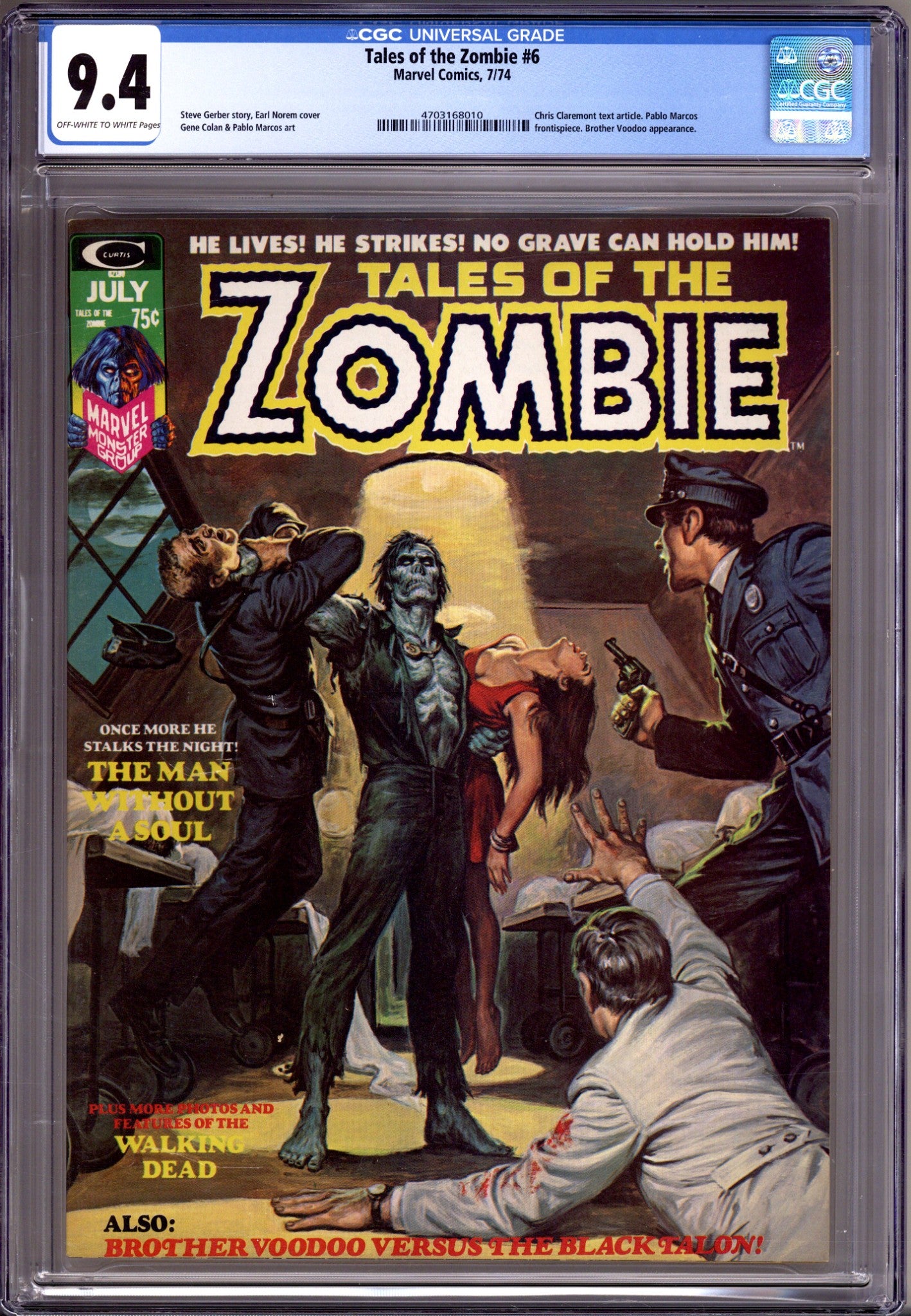 Tales of the Zombie   6 CGC 9.4 (NM)   (1974)        