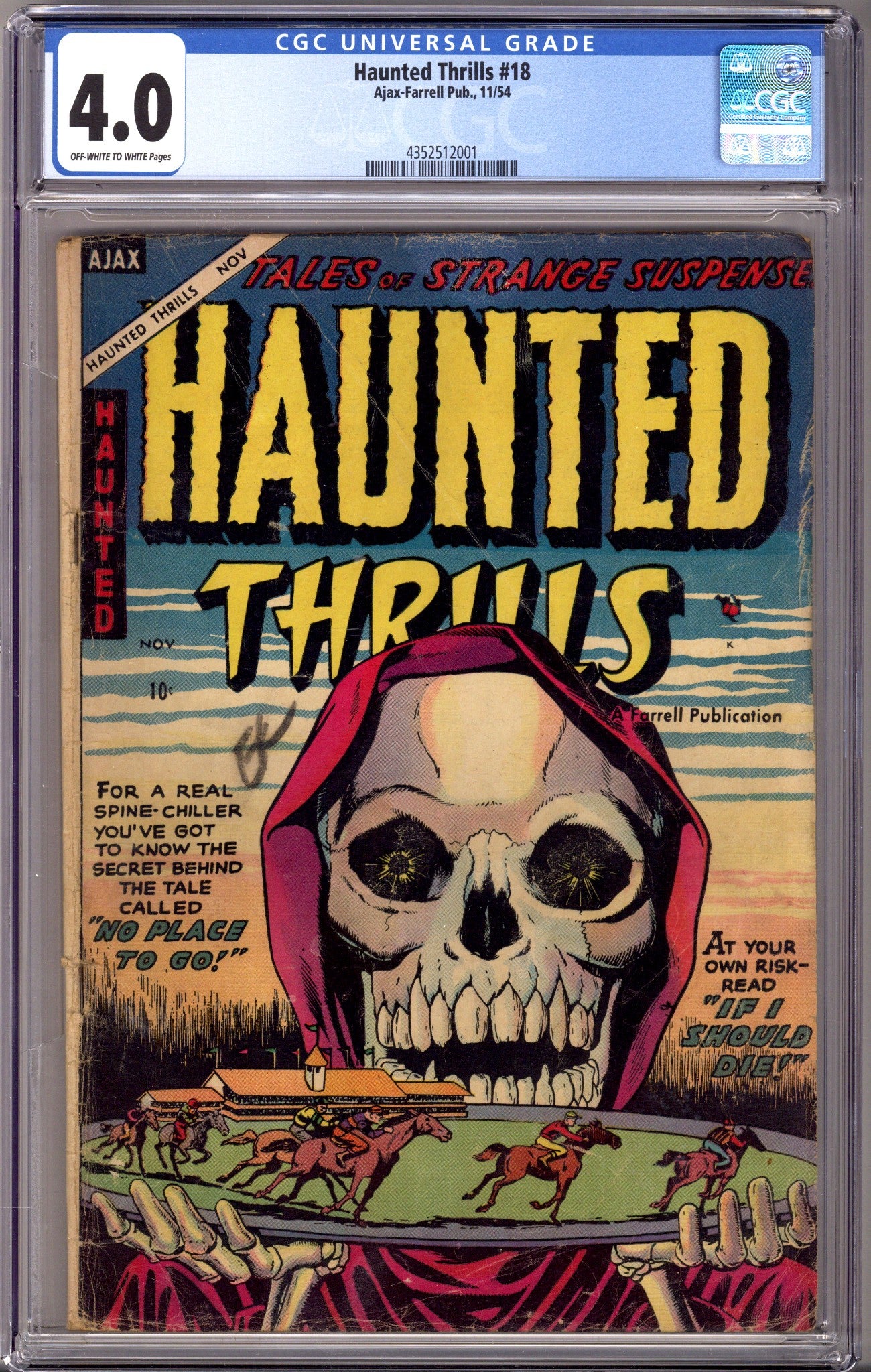 Haunted Thrills 18 CGC 4.0 (VG) (1954) 