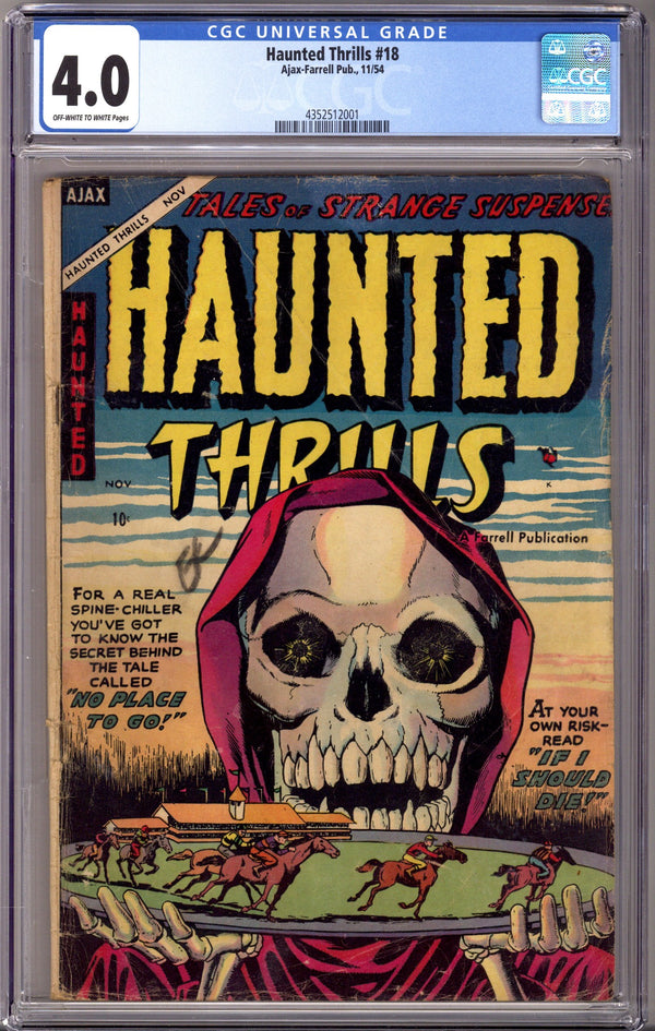 Haunted Thrills 18 CGC 4.0 (VG) (1954)