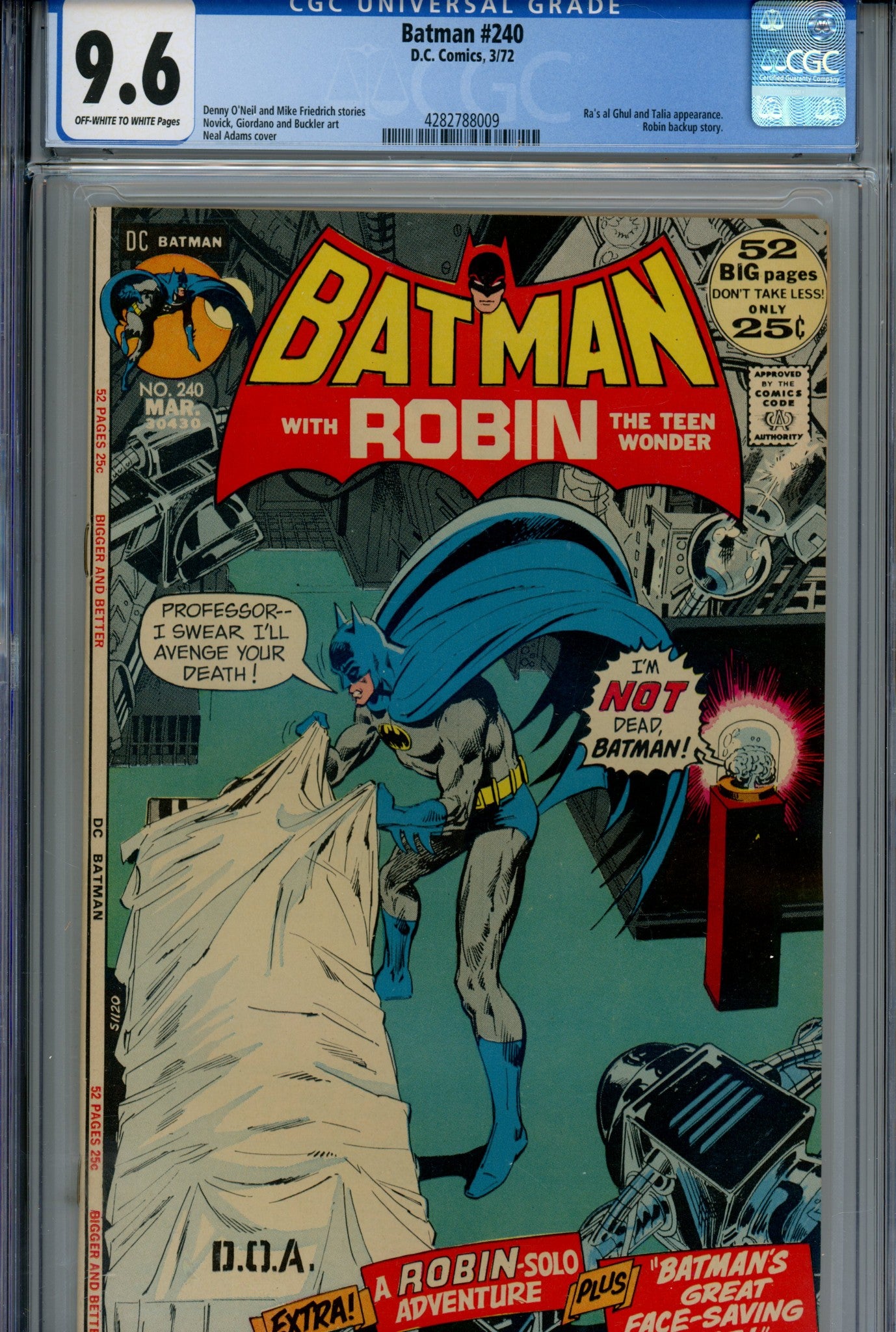 Batman Vol 1 240 CGC 9.6 (1972)