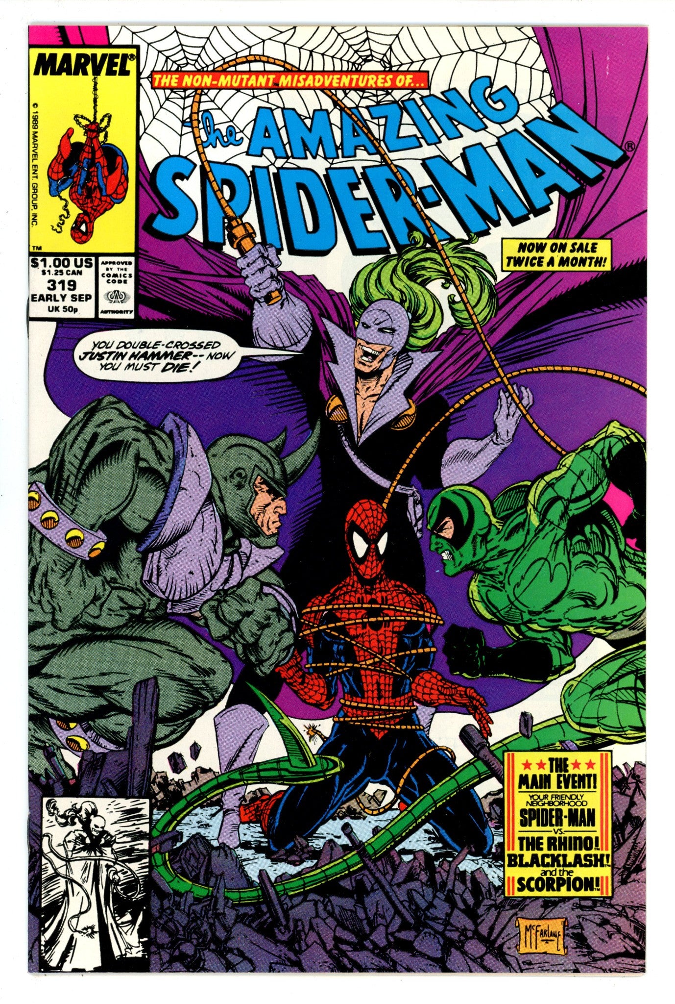 The Amazing Spider-Man Vol 1 319 NM- (9.2) (1989) 