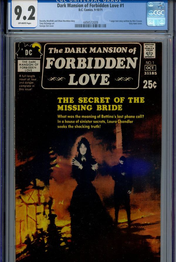 The Dark Mansion of Forbidden Love 1 CGC 9.2 (NM-) (1971)