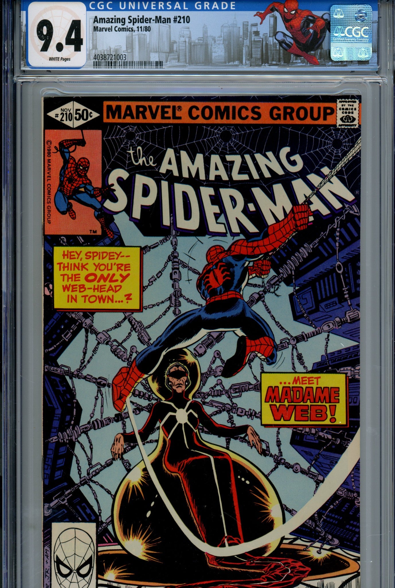 The Amazing Spider-Man Vol 1 210 CGC 9.4 (1980)