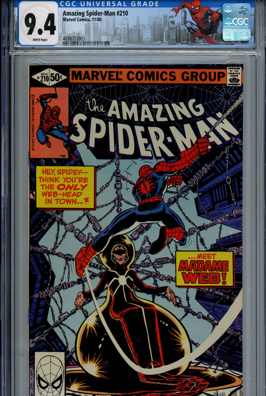The Amazing Spider-Man Vol 1 210 CGC 9.4 (1980)