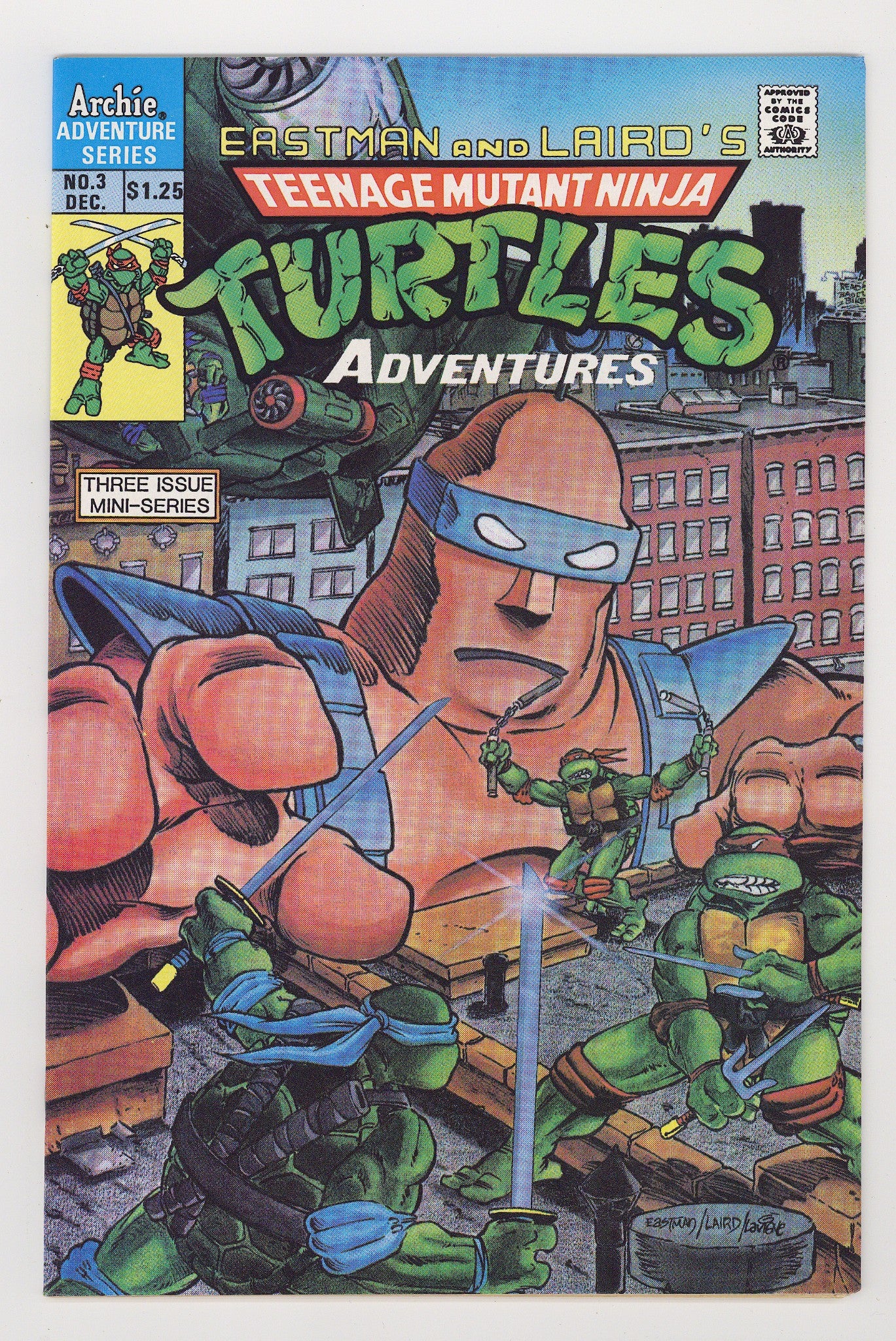 Teenage Mutant Ninja Turtles Adventures Vol 1 3 VF/NM (9.0) (1988) Canadian Price Variant 