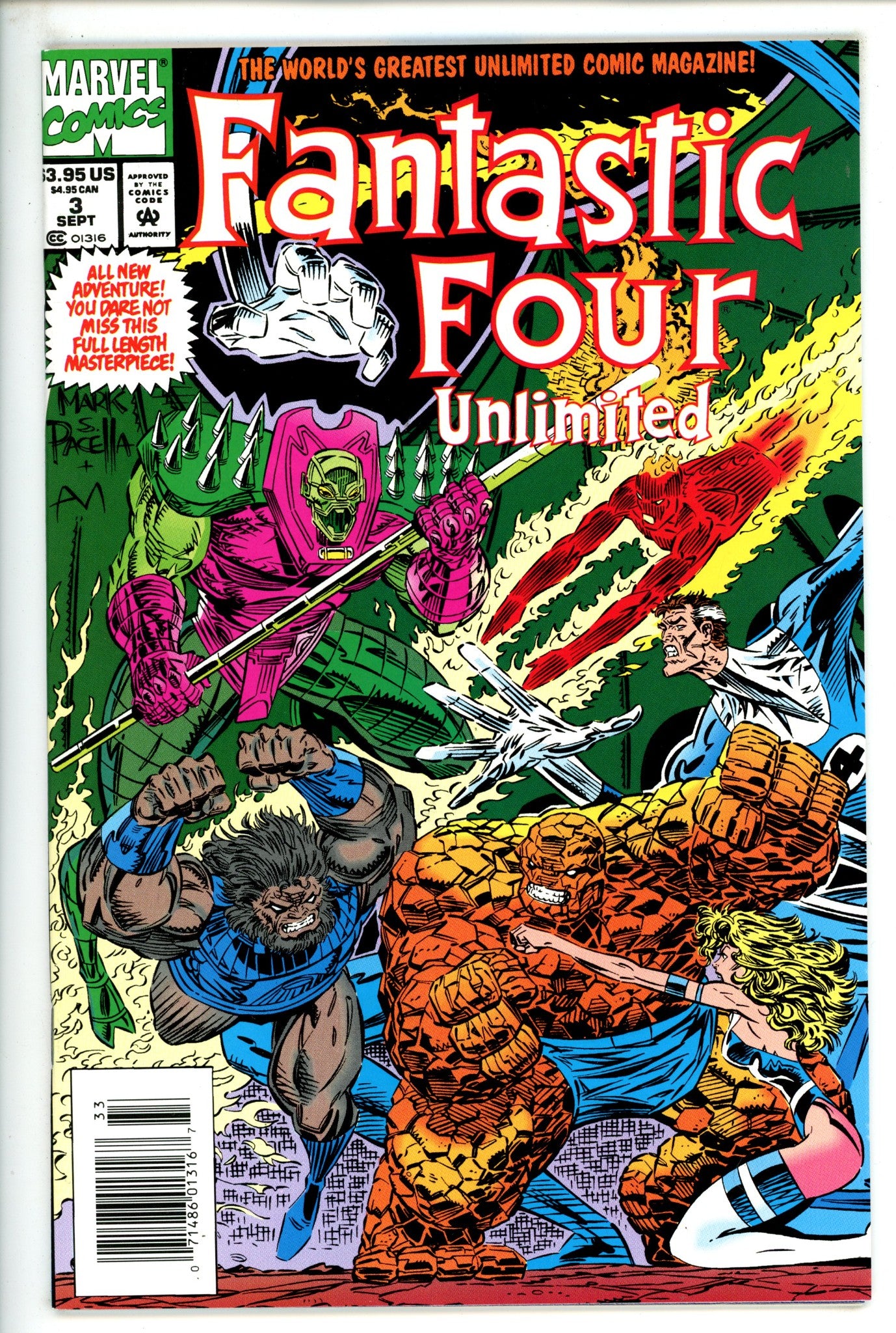 Fantastic Four Unlimited 3 Newsstand NM (1993)