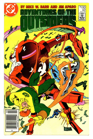 Adventures of the Outsiders Vol 1 42 VF- (7.5) (1987) Canadian Price Variant