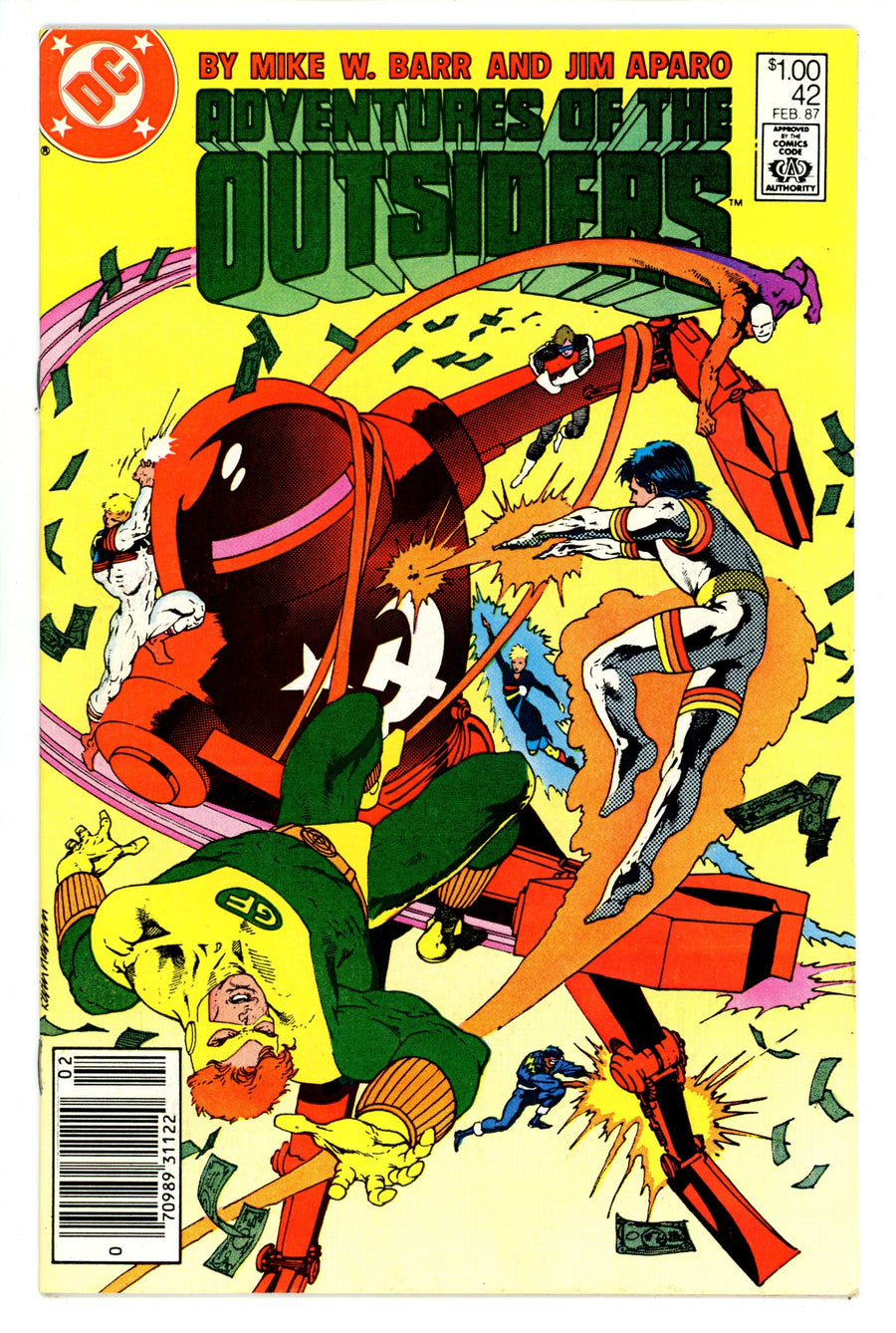 Adventures of the Outsiders Vol 1 42 VF- (7.5) (1987) Canadian Price Variant 