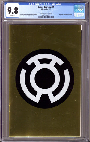 Green Lantern Vol 8 1 CGC 9.8 (NM/M)   (2023) Yellow Lantern Foil   Exclusive Variant