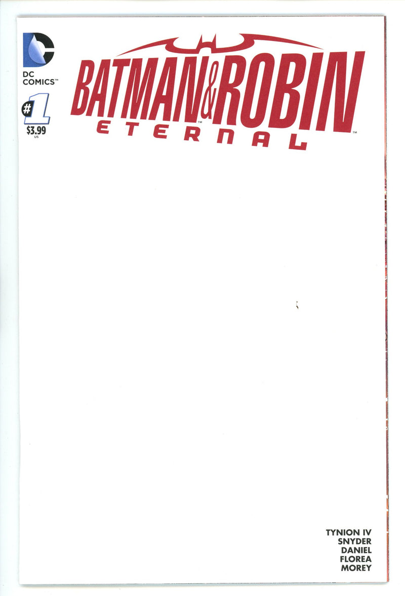 Batman and Robin Eternal 1 High Grade (2015) Blank Variant 