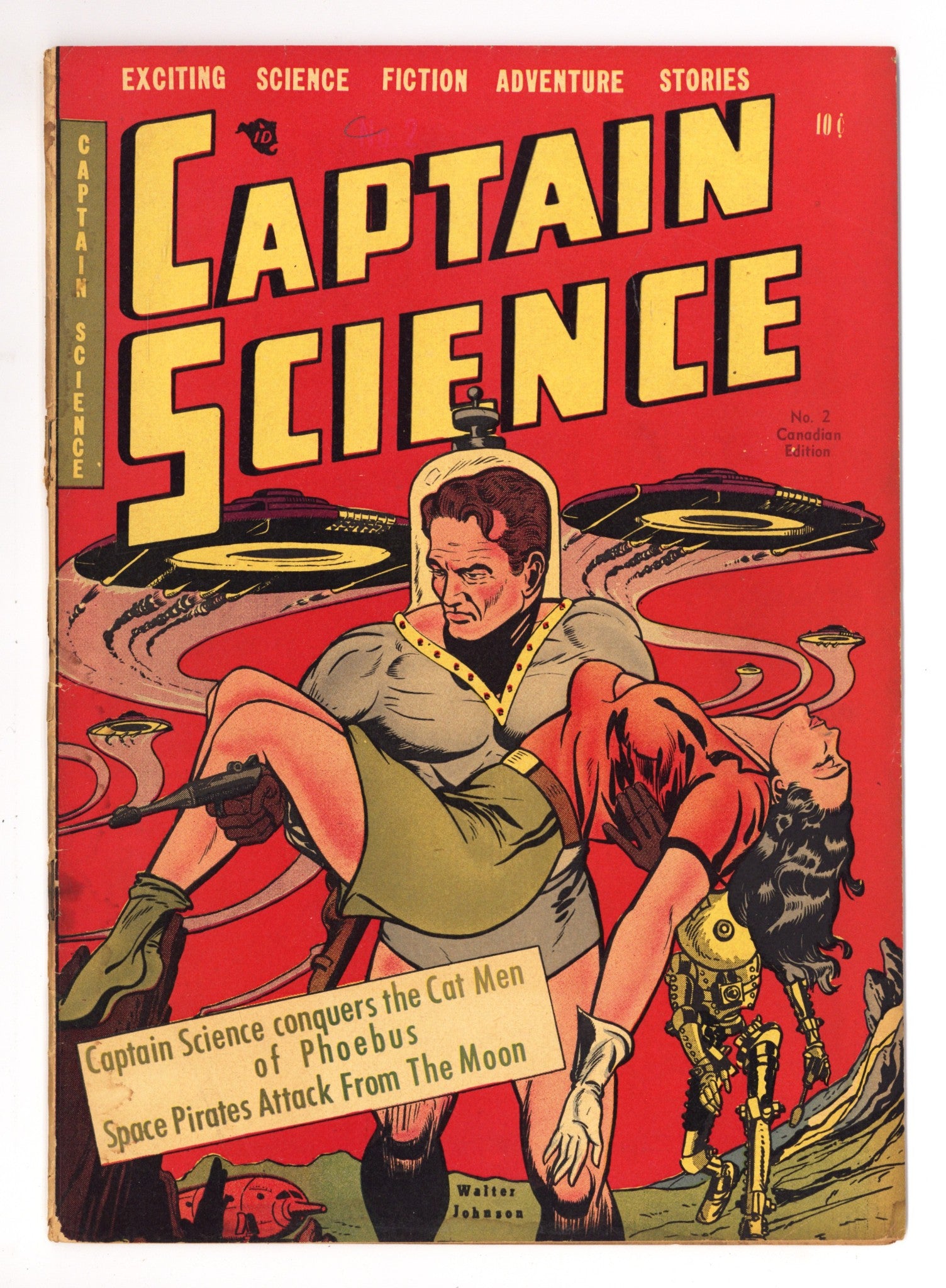 Captain Science 2 GD (2.0) Cover Detached (1951) Canadian Edition 