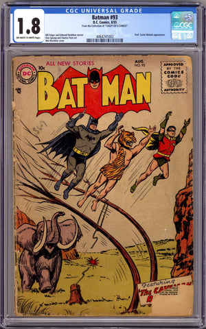 Batman Vol 1 93 CGC 1.8 (GD-) Crazy Ed's Comics (1955) 