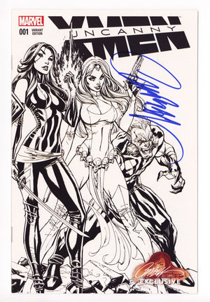 Uncanny X-Men Vol 4 1 NM- (9.2) (2016) Campbell B&W Exclusive Variant Signed x1 Cover J. Scott Campbell