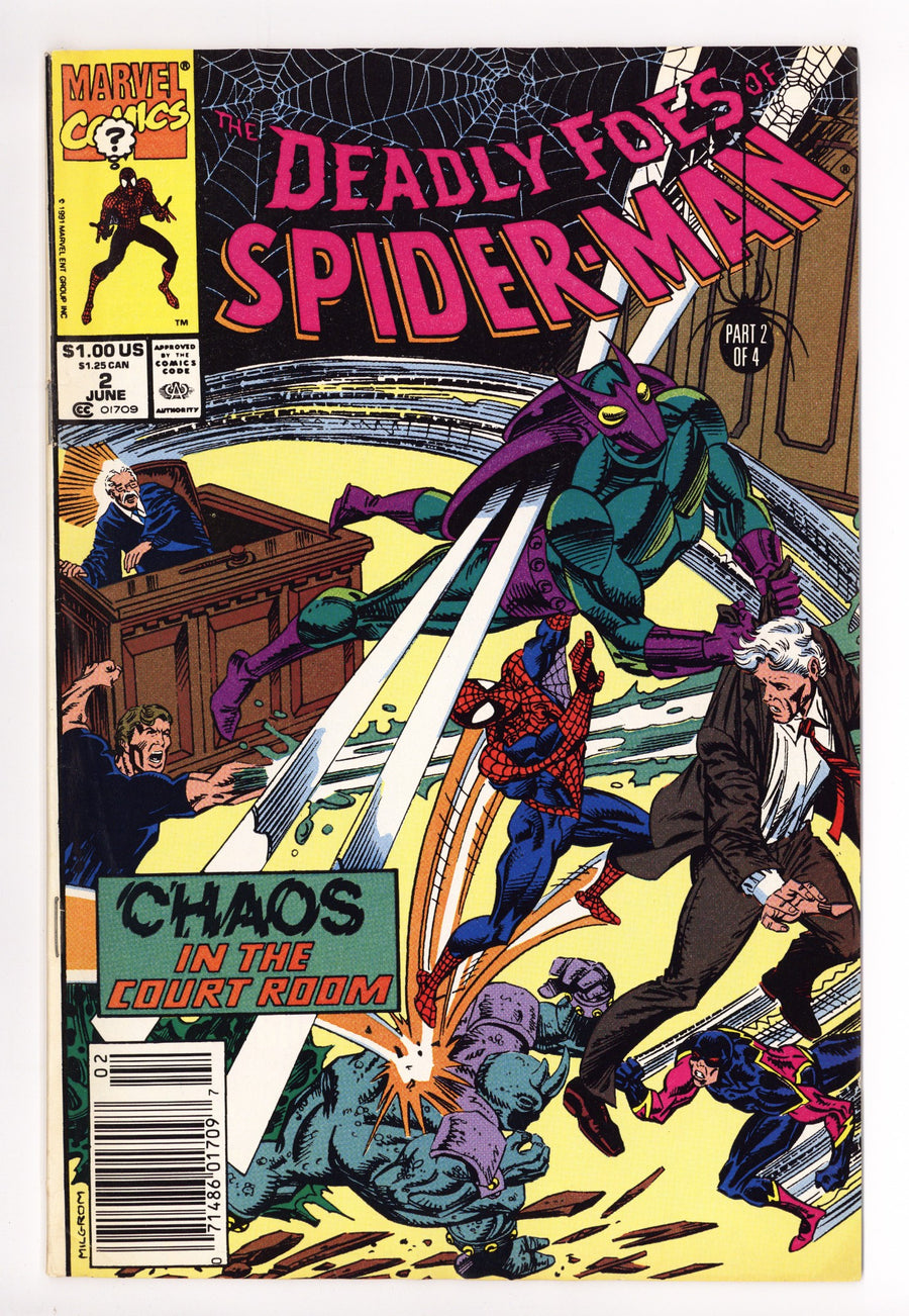 Deadly Foes of Spider-Man 2 Mid Grade (1991) Newsstand 