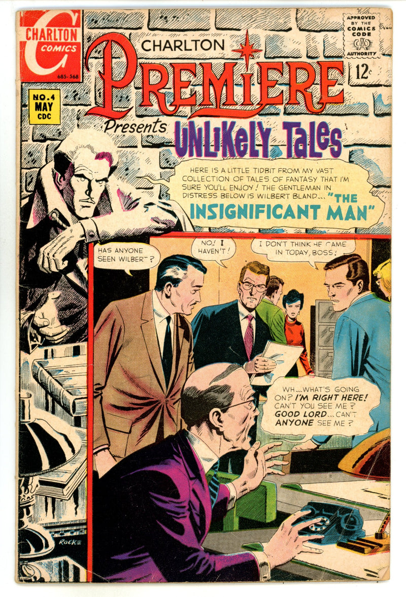 Charlton Premiere 4 FN- (5.5) Double Cover (1968) 