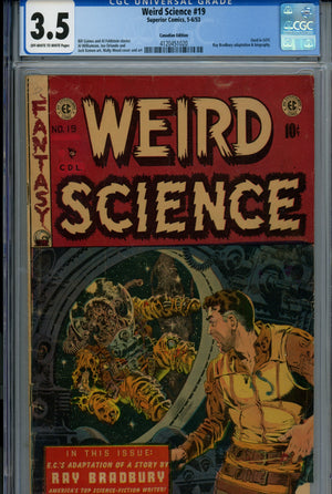 Weird Science 19 CGC 3.5 (VG-) (1953) Canadian Edition 