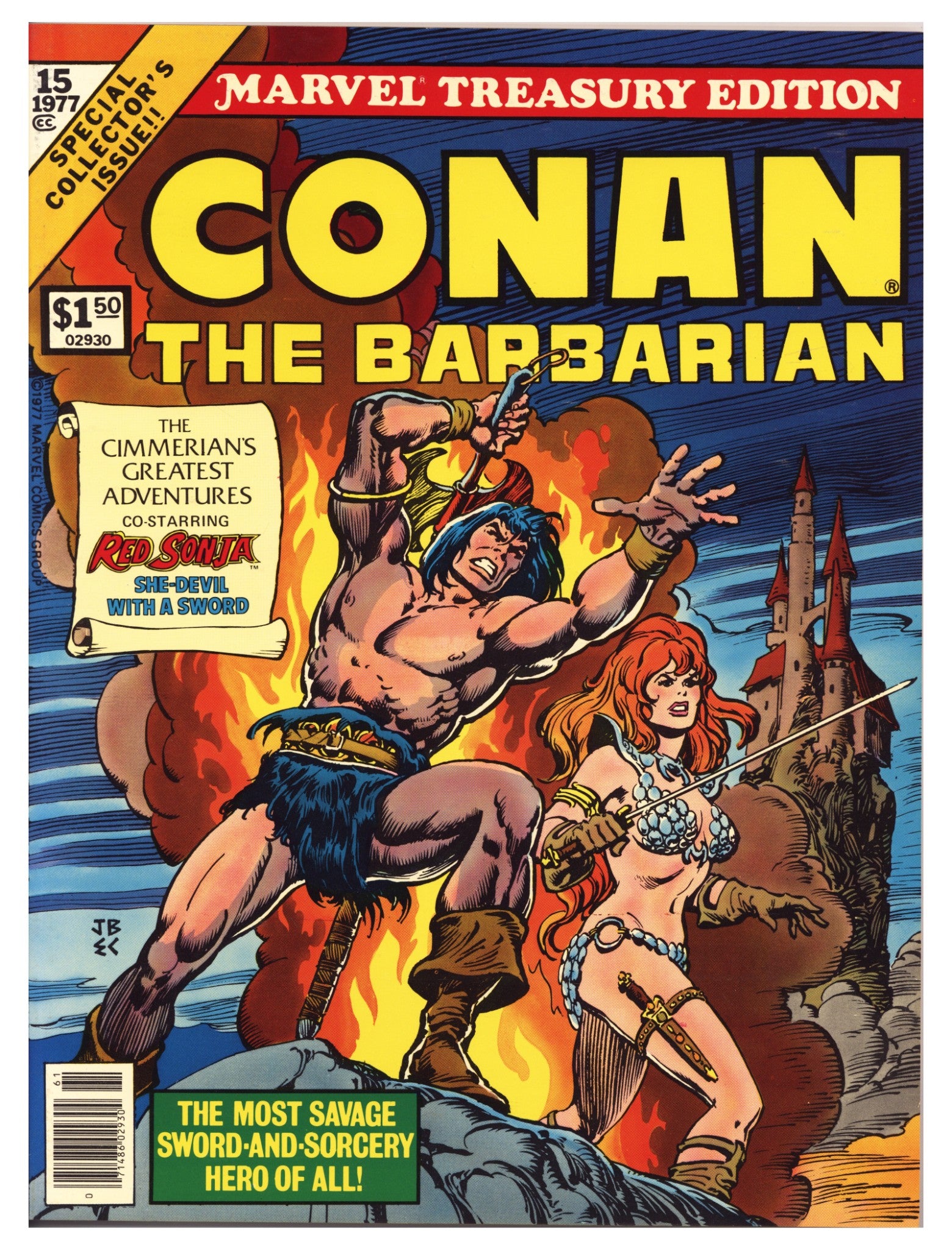 Marvel Treasury Edition 15 NM- (9.2) Conan (1977) 