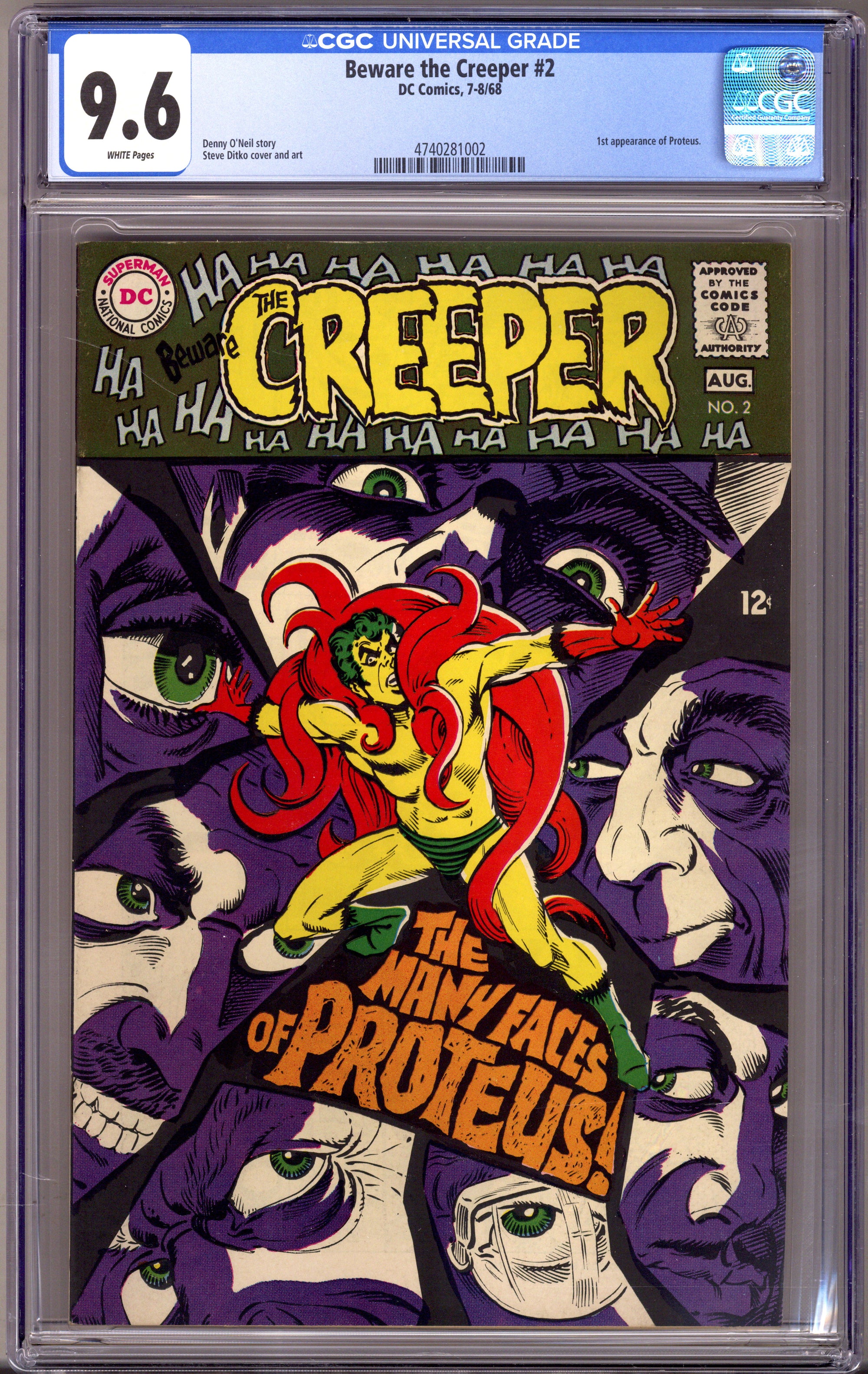 Beware the Creeper Vol 1 2 CGC 9.6 (NM+) (1968) 
