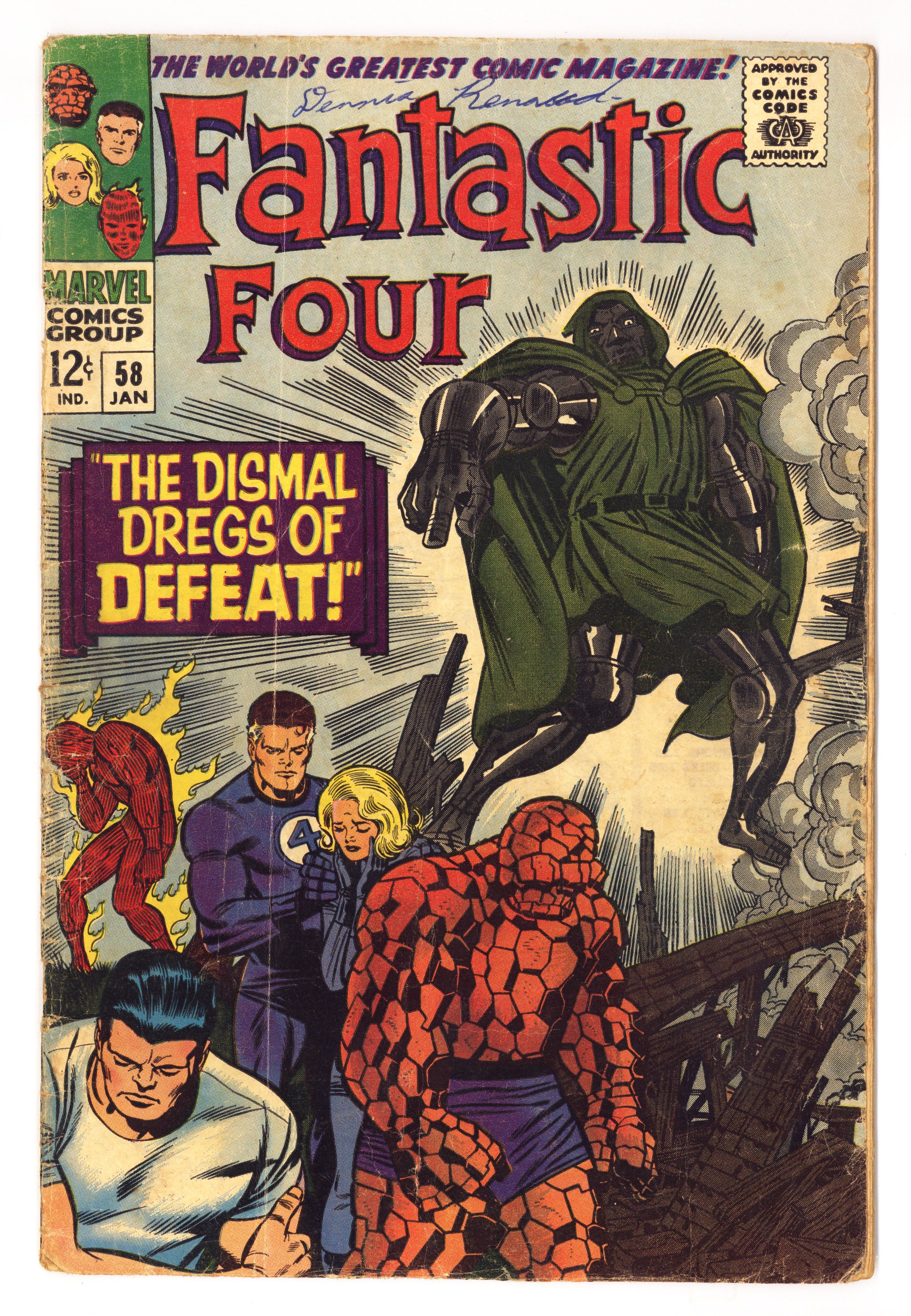 Fantastic Four Vol 1 58  GD+ (2.5)   (1967)        
