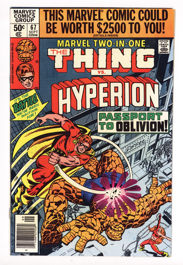 Marvel Two-in-One Vol 1 67 Mid Grade (1980) Newsstand