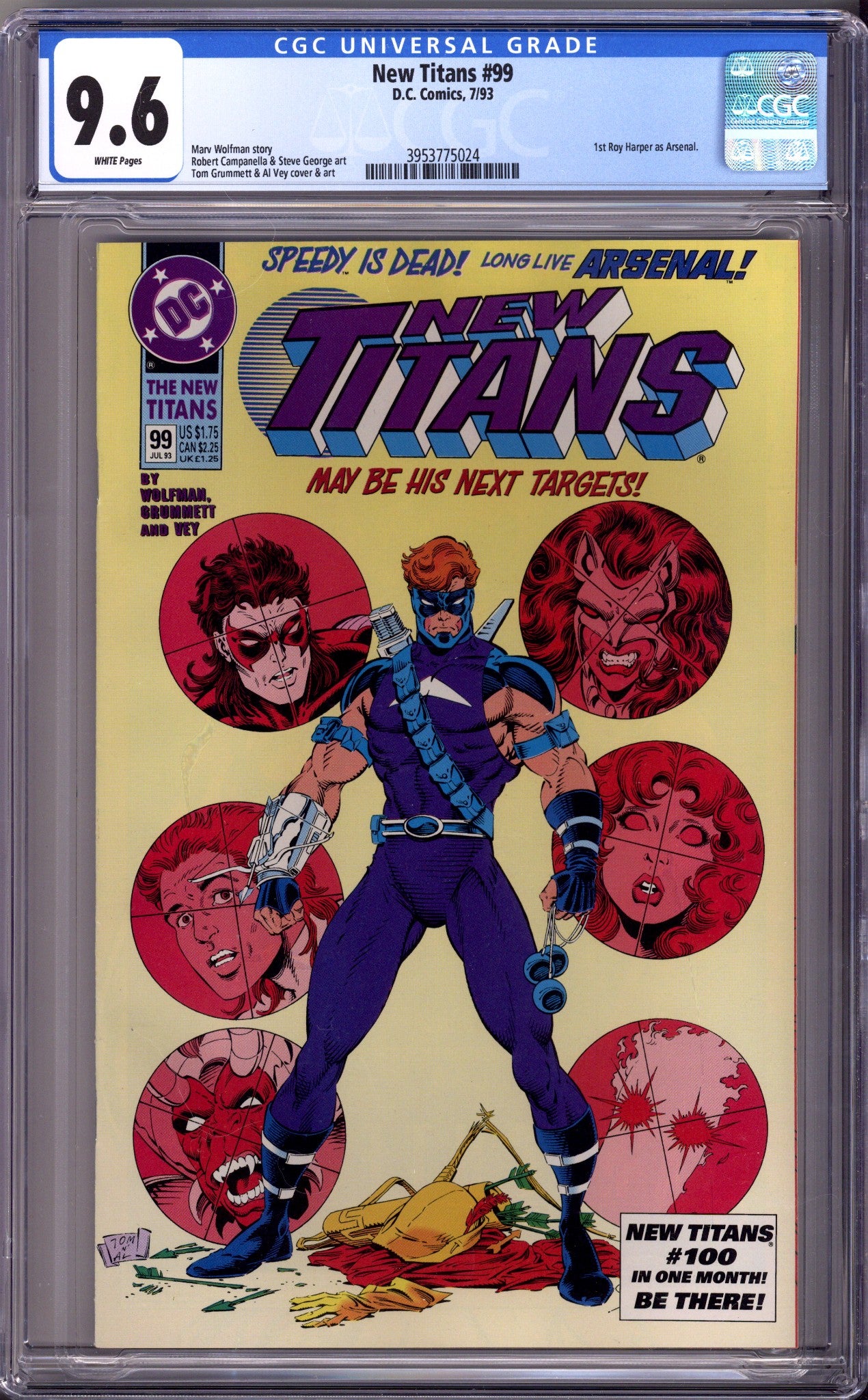 The New Titans 99 CGC 9.6 (NM+) (1993) 