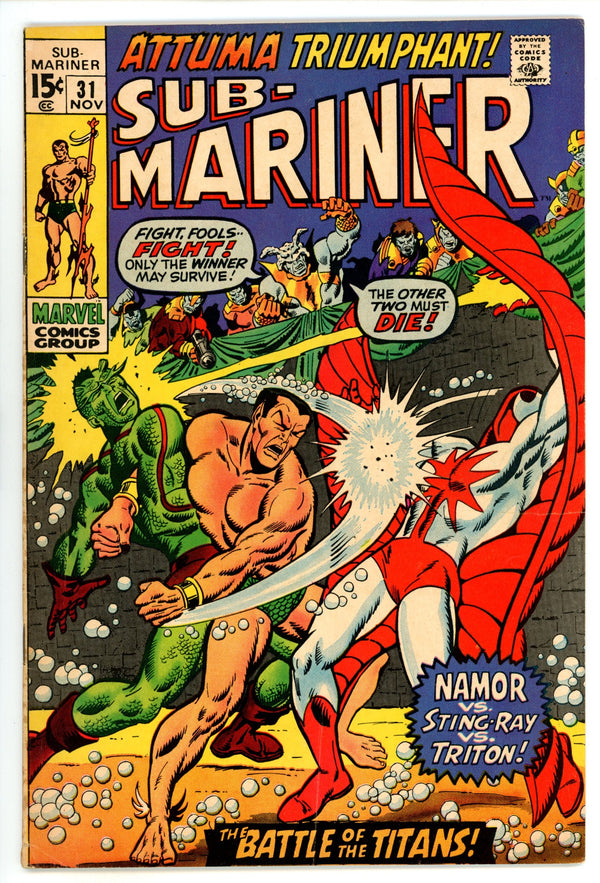 Sub-Mariner Vol 1 31 FN (6.0) (1970)