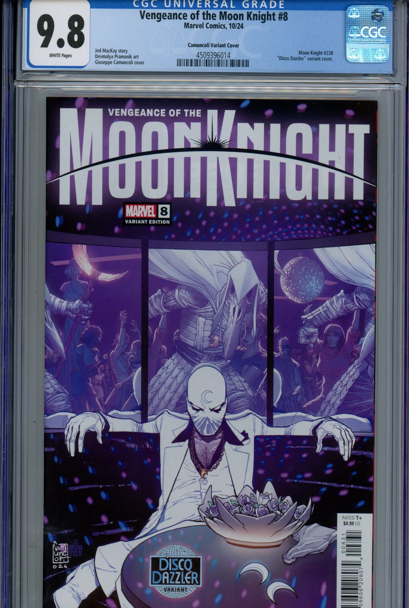 Vengeance of the Moon Knight Vol 2 8 CGC 9.8 (NM/M) (2024) Camuncoli Variant 
