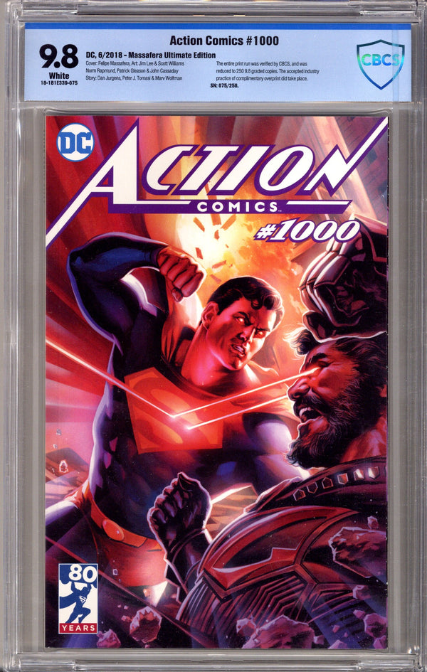 Action Comics Vol 3 1000 Massafera Exclusive Variant CBCS 9.8 Ultimate Edition #75 (2018)