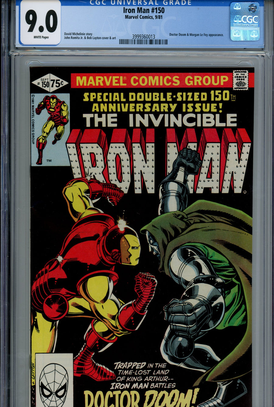 Iron Man Vol 1 150 CGC 9.0 (VF/NM)  (1981)  
