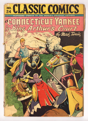 Classic Comics 24 PR (0.5) HRN 30Connecticut Yankee in King Arthur's Court (1946) 