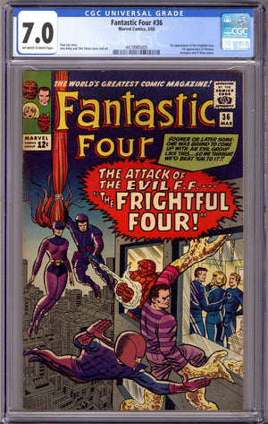 Fantastic Four Vol 1 36 CGC 7.0 (FN/VF) (1965)