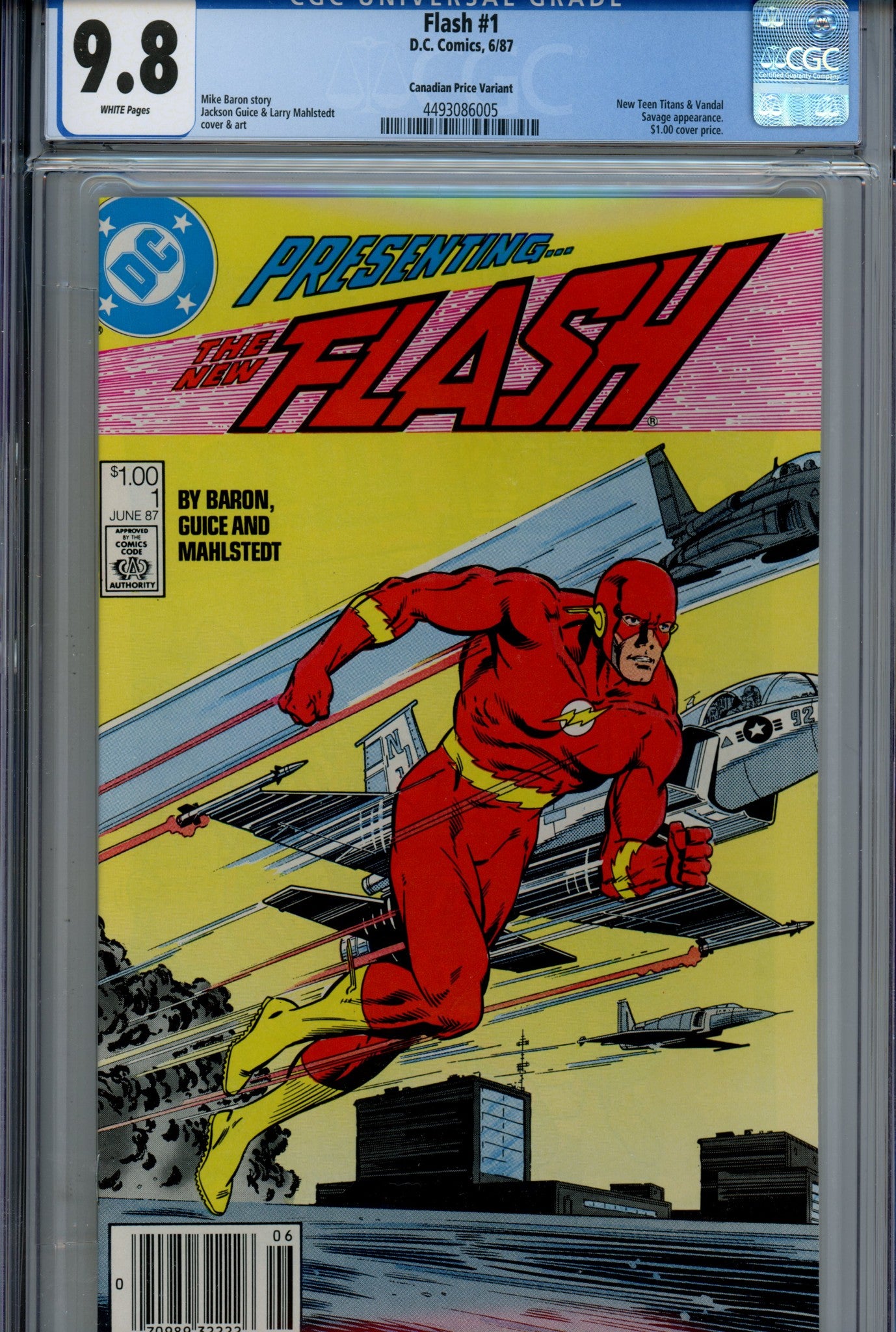 Flash Vol 2 1 CGC 9.8 (NM/M) (1987) Canadian Price Variant 