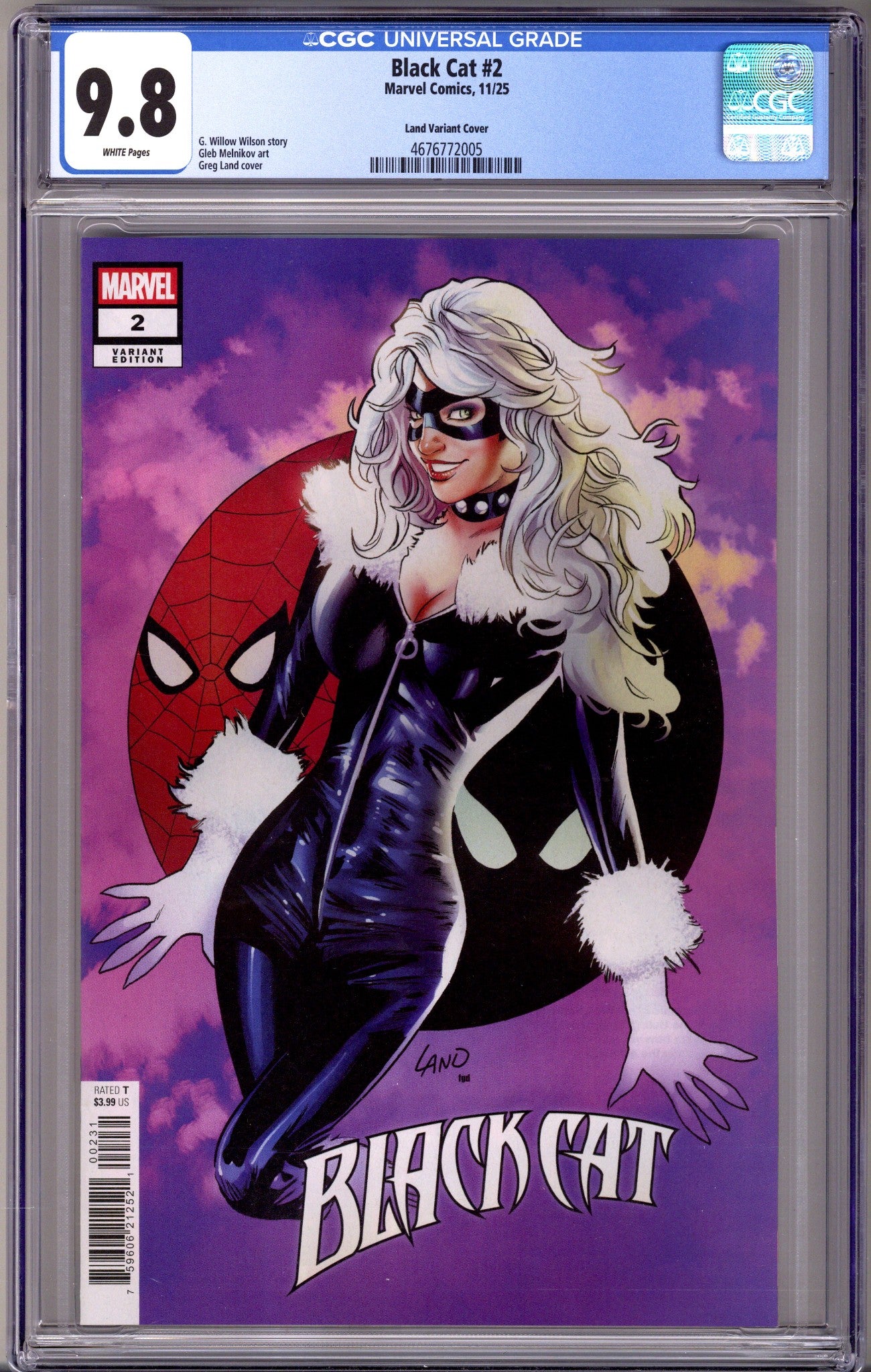 Black Cat Vol 3 2 CGC 9.8 (NM/M)   (2025) Land     Variant  