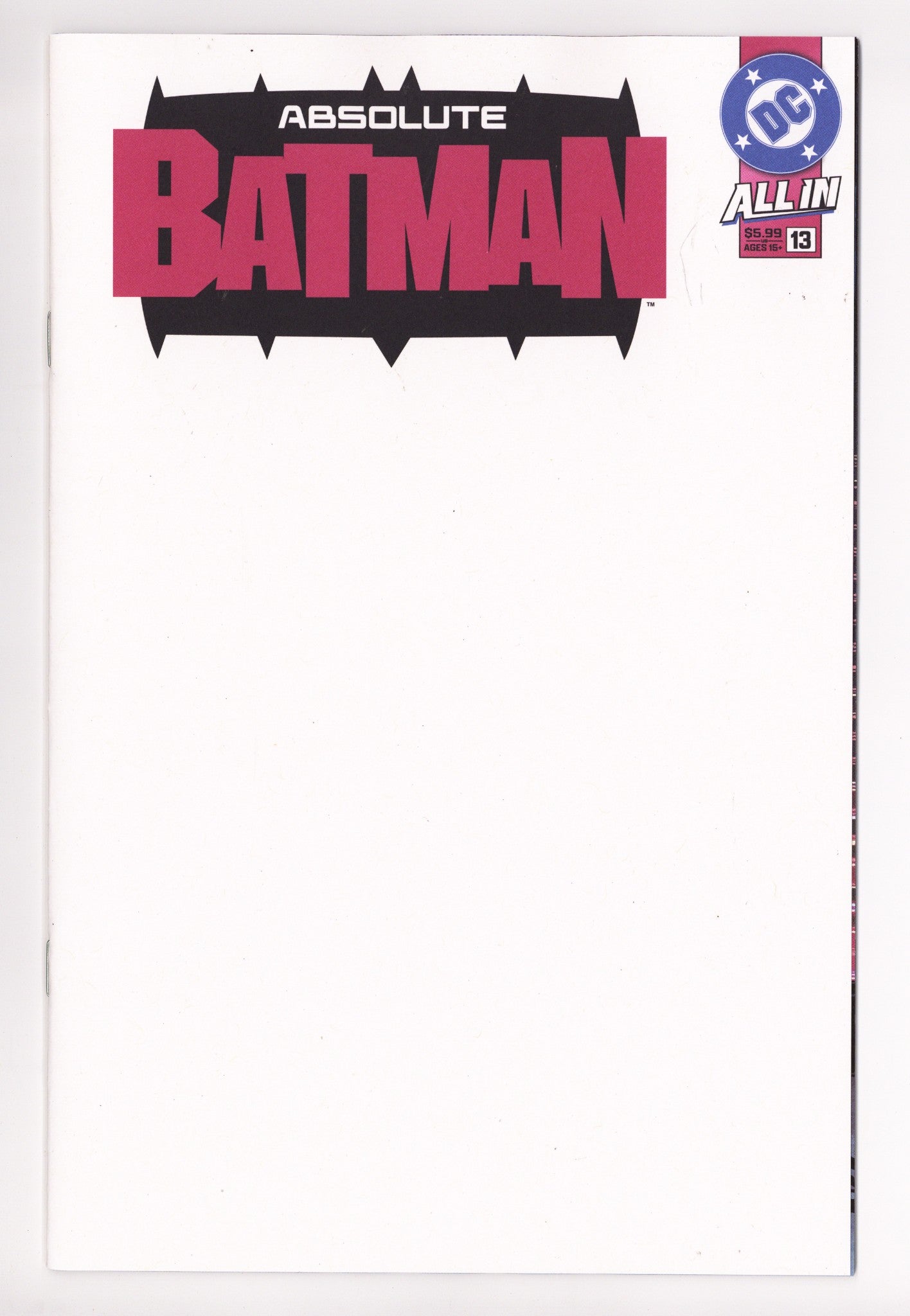 Absolute Batman 13 Blank Variant (2025)