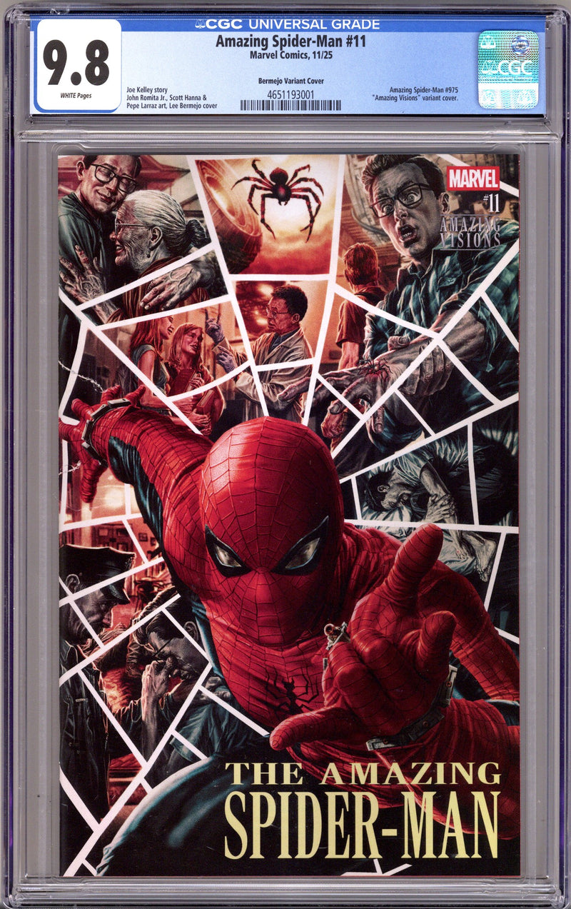 Amazing Spider-Man Vol 7 11 CGC 9.8 (NM/M) (2025) Bermejo Variant 