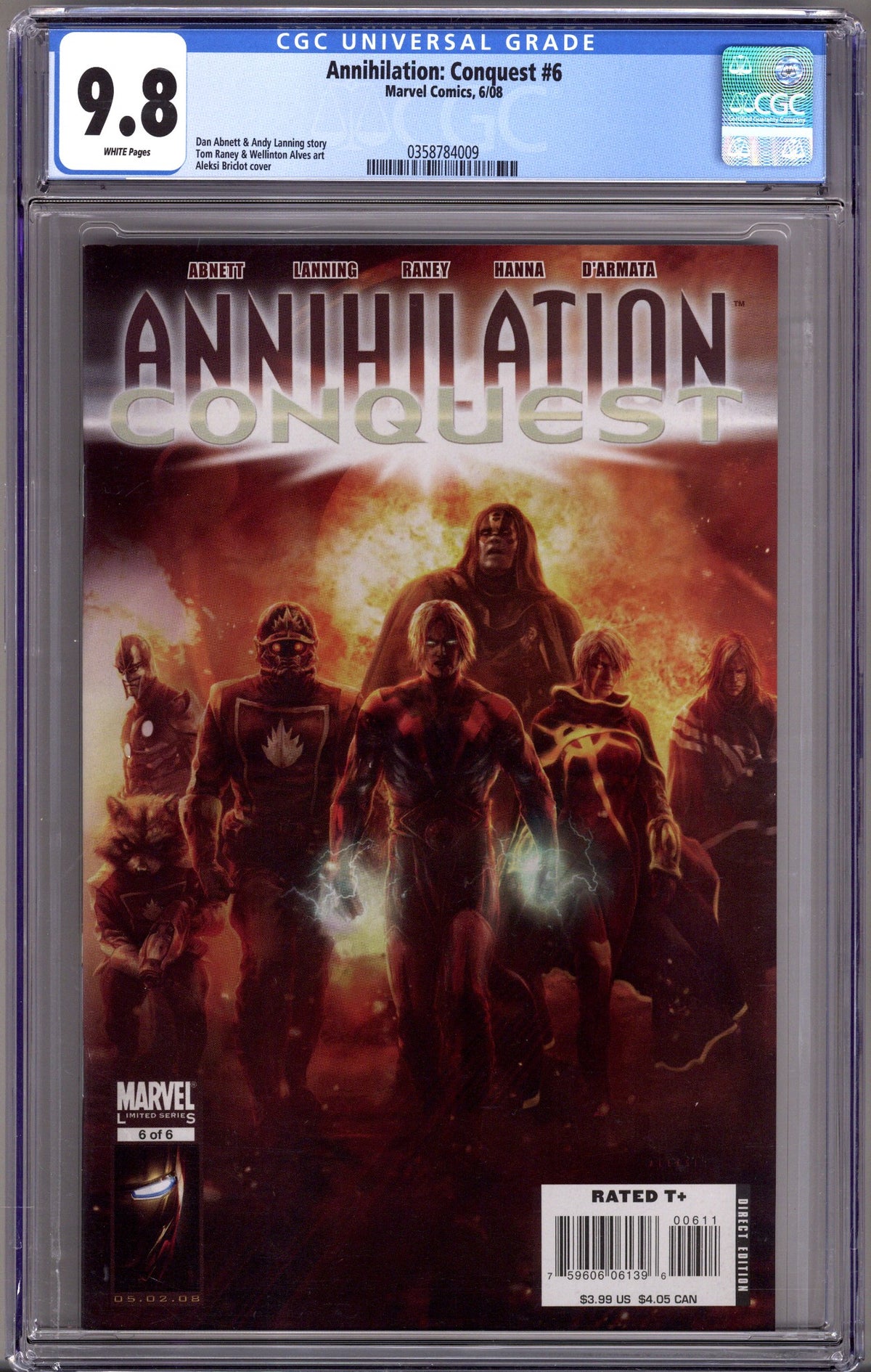 Annihilation: Conquest 6 CGC 9.8 (NM/M) (2008) 