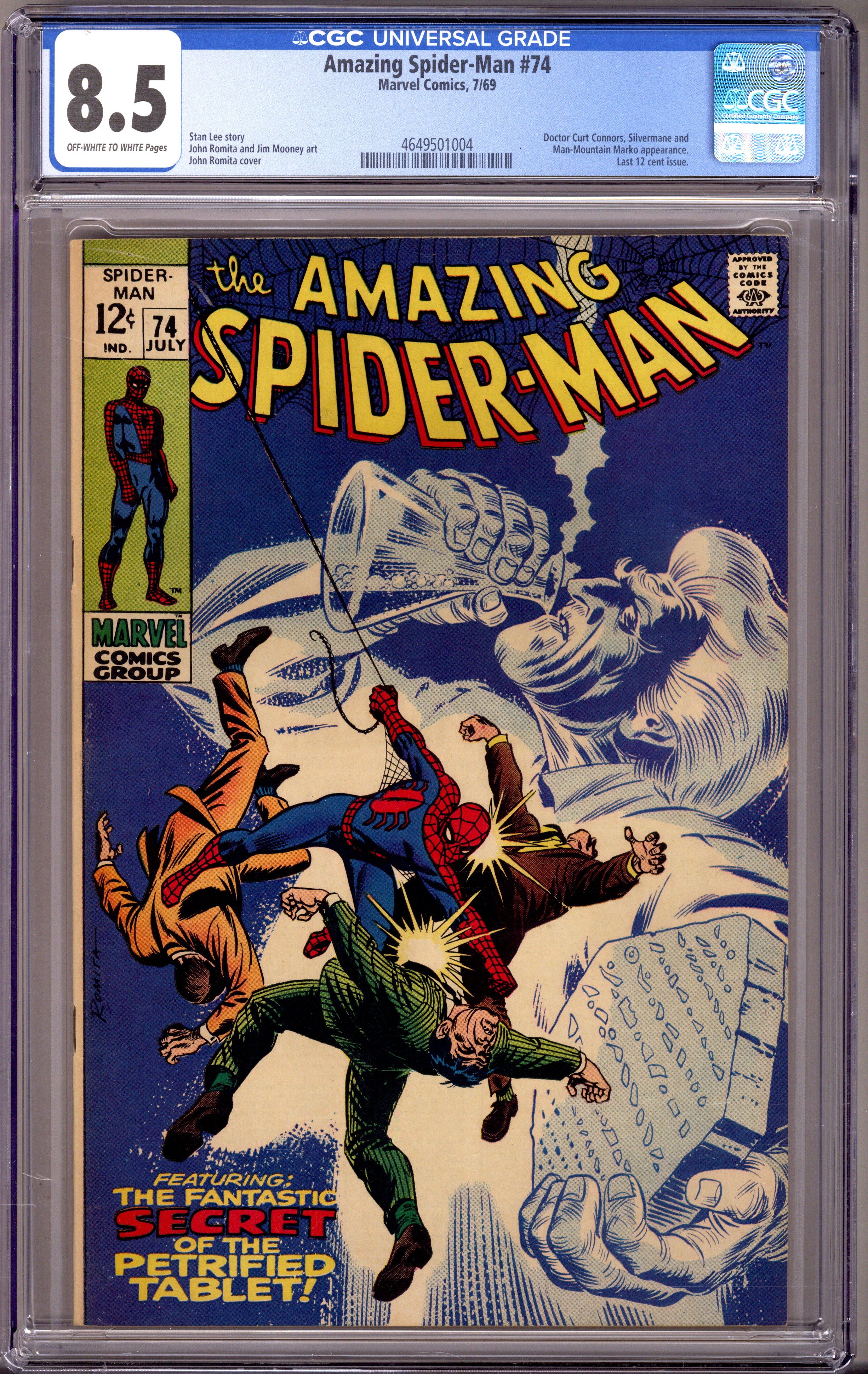 The Amazing Spider-Man Vol 1 74 CGC 8.5 (VF+) (1969) 
