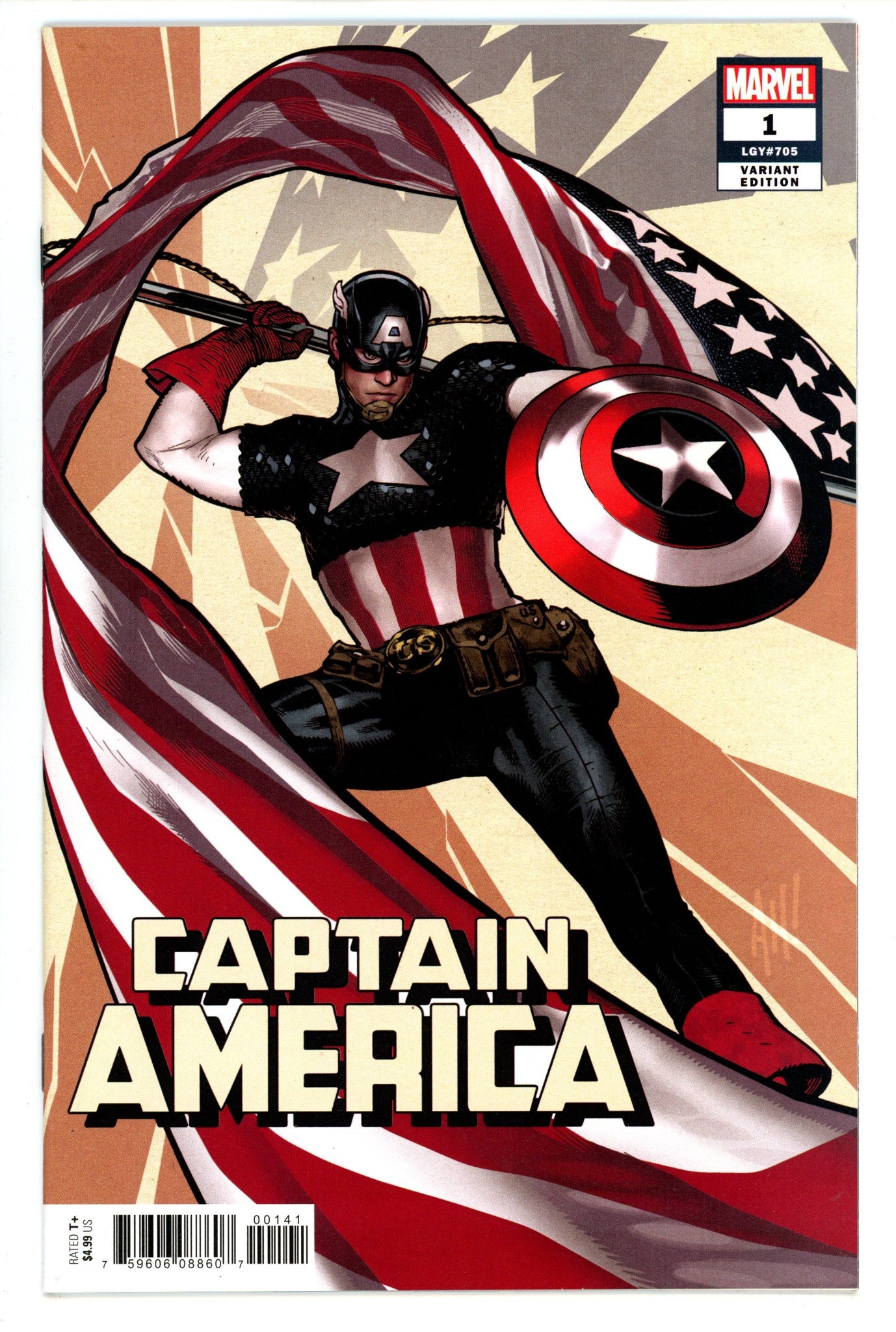 Captain America Vol 9 1 (705) High Grade (2018) Hughes Variant 