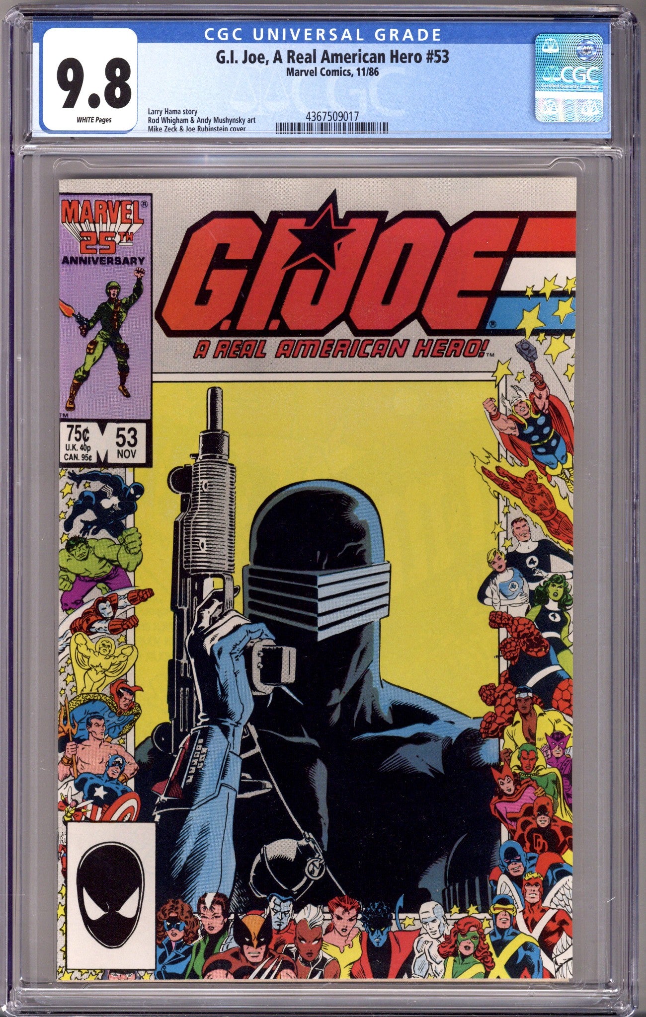 G.I. Joe, A Real American Hero 53 CGC 9.8 (NM/M) (1986) 