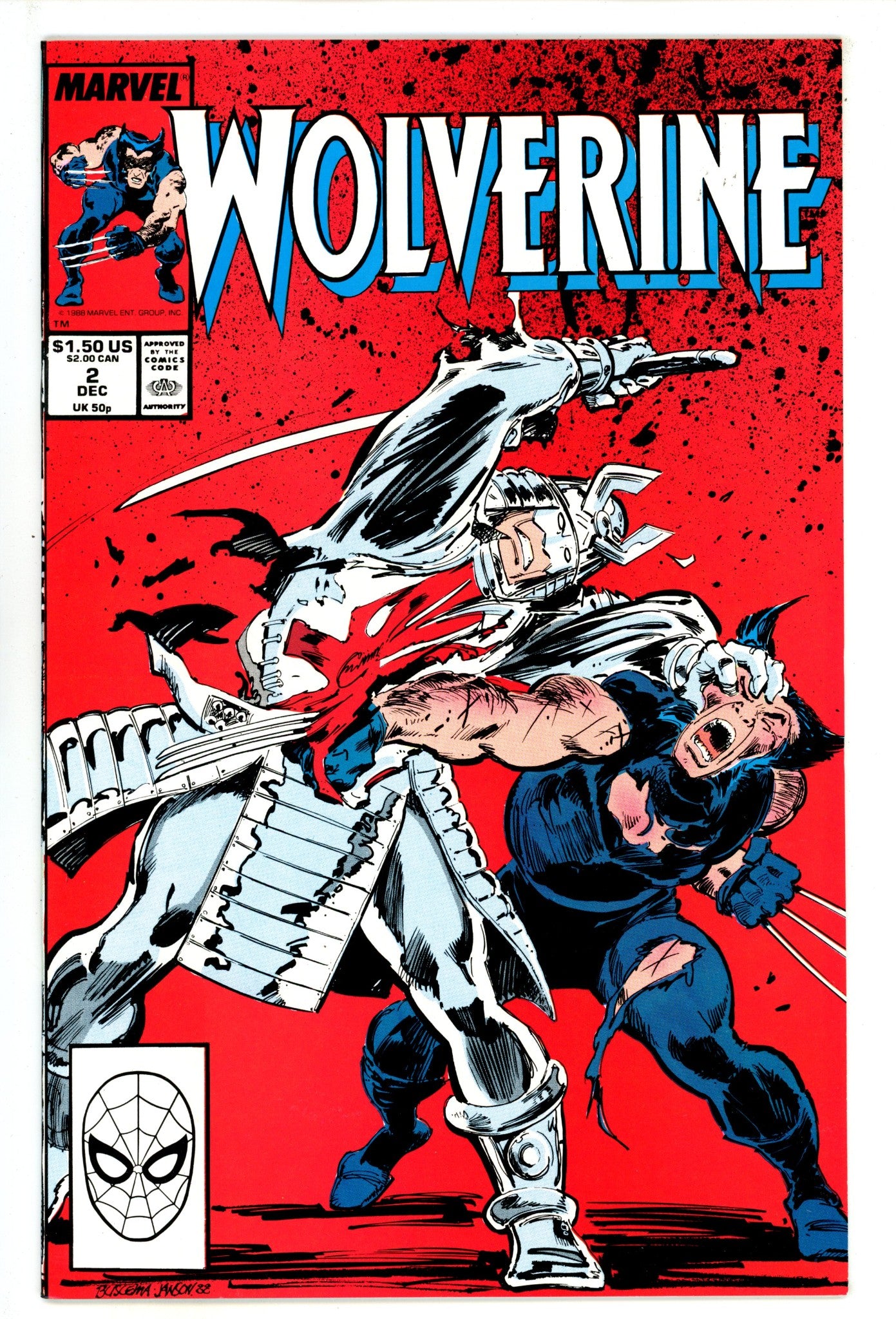Wolverine Vol 2 2 NM- (9.2) (1988) 