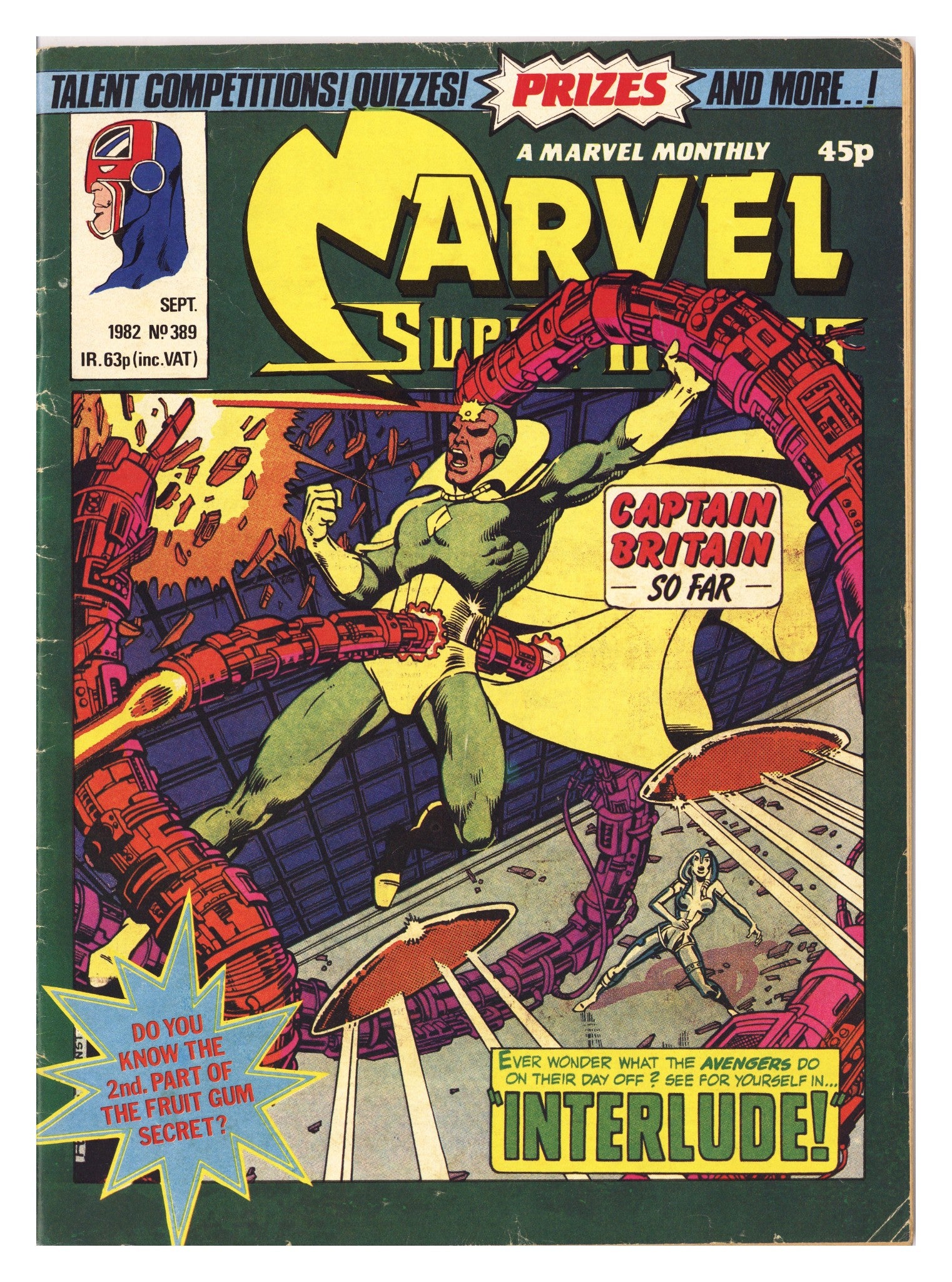 Marvel Superheroes [Marvel Super-Heroes] 389 VG (4.0) No Insert (1982) 