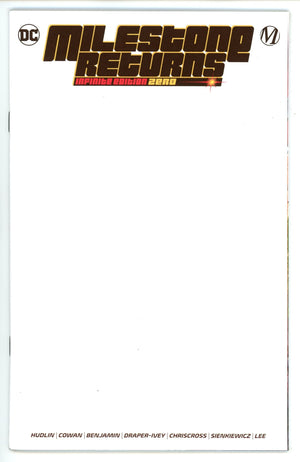 Milestone Returns: Infinite Edition 0 High Grade (2021) Blank Variant